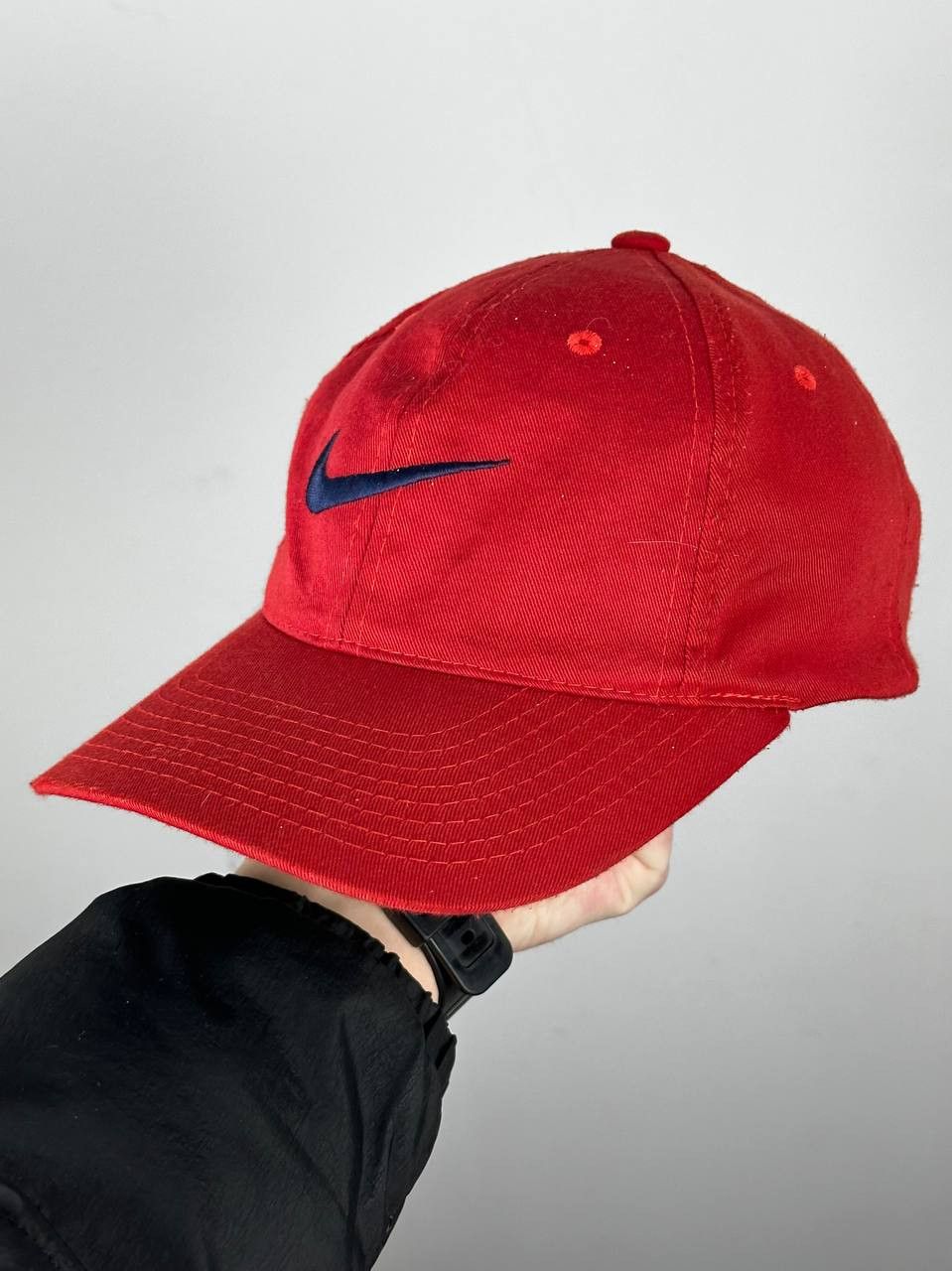 Nike Vintage Nike Rare 90s Red Logo Hat Size ONE SIZE - 1 Thumbnail