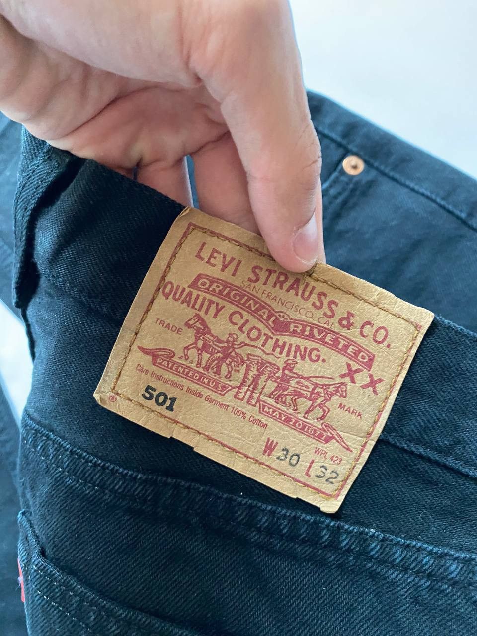 Jean × Levi's × Vintage Vintage 501 Levi’s black jeans size 30x32 Size US 32 / EU 48 - 10 Thumbnail