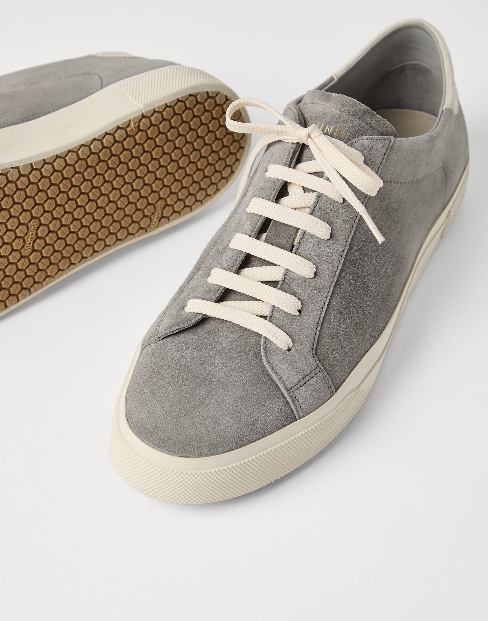 Brunello Cucinelli o1la1rc1a0326 Suede Sneakers in Grey Size US 12 / EU 45 - 3 Thumbnail