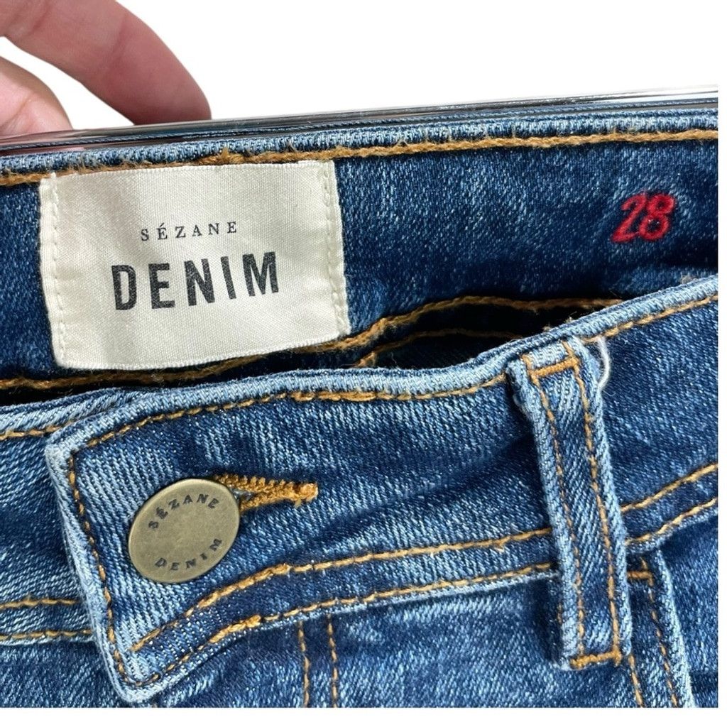 Sezane Sezane Paris Slim Parfait Dark Rinse Jeans Size 28 Size 28" / US 6 / IT 42 - 8 Thumbnail