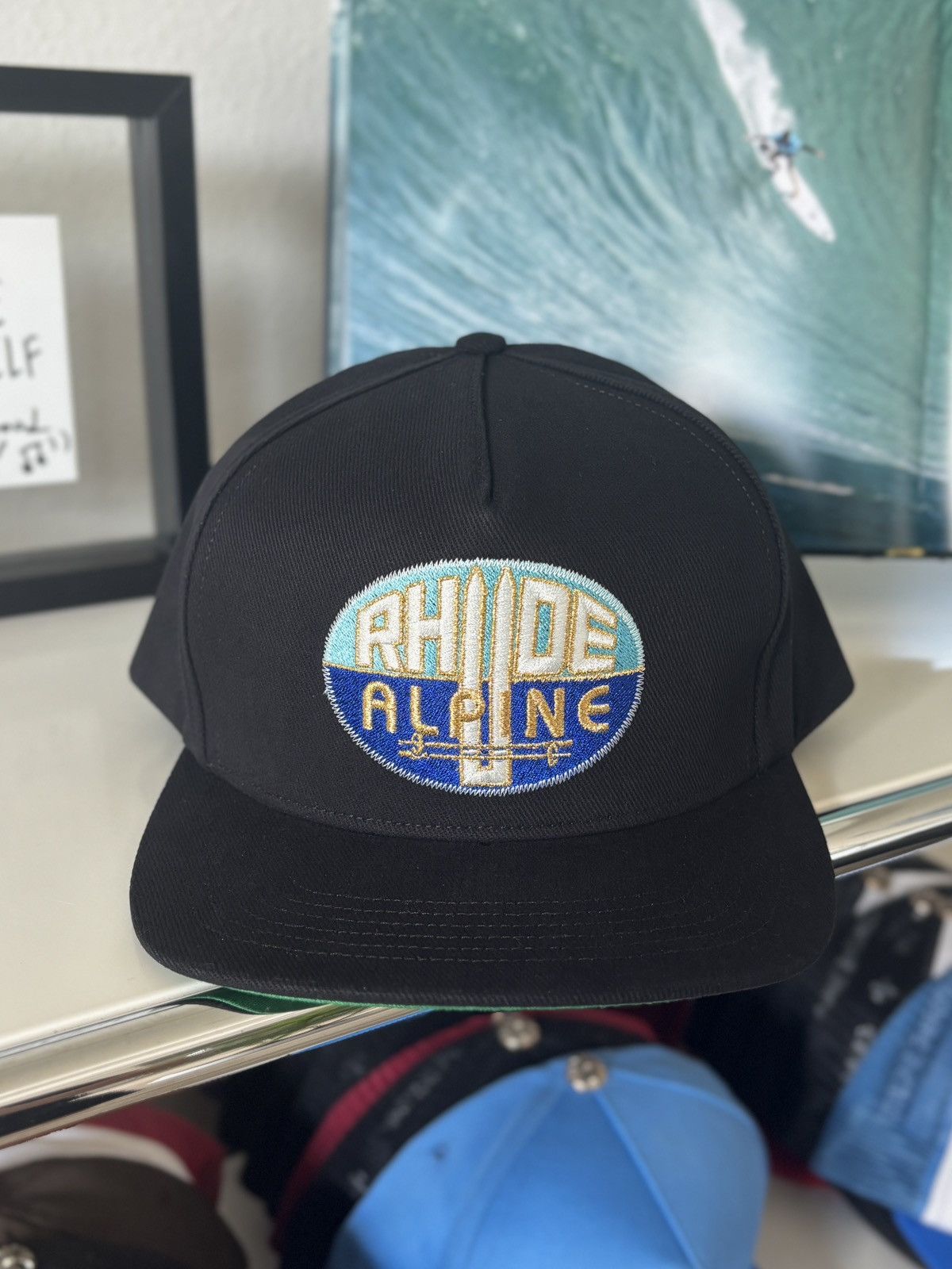 RHUDE ALPINE SURF BEACH RACING LOGO HAT