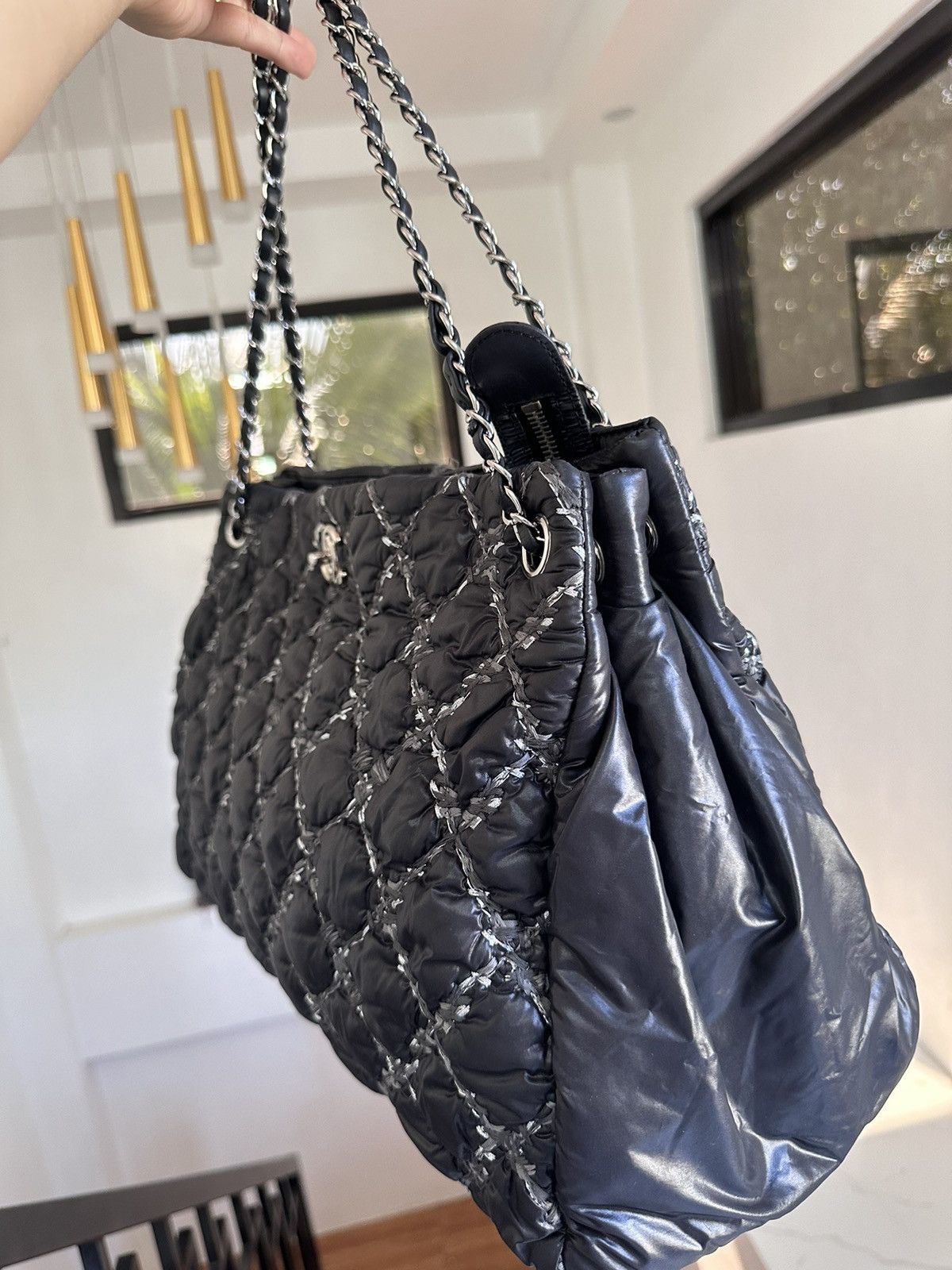 Chanel Chanel Tweed Stitch Quilted Bubble Nylon Tote Bag Size ONE SIZE - 6 Thumbnail