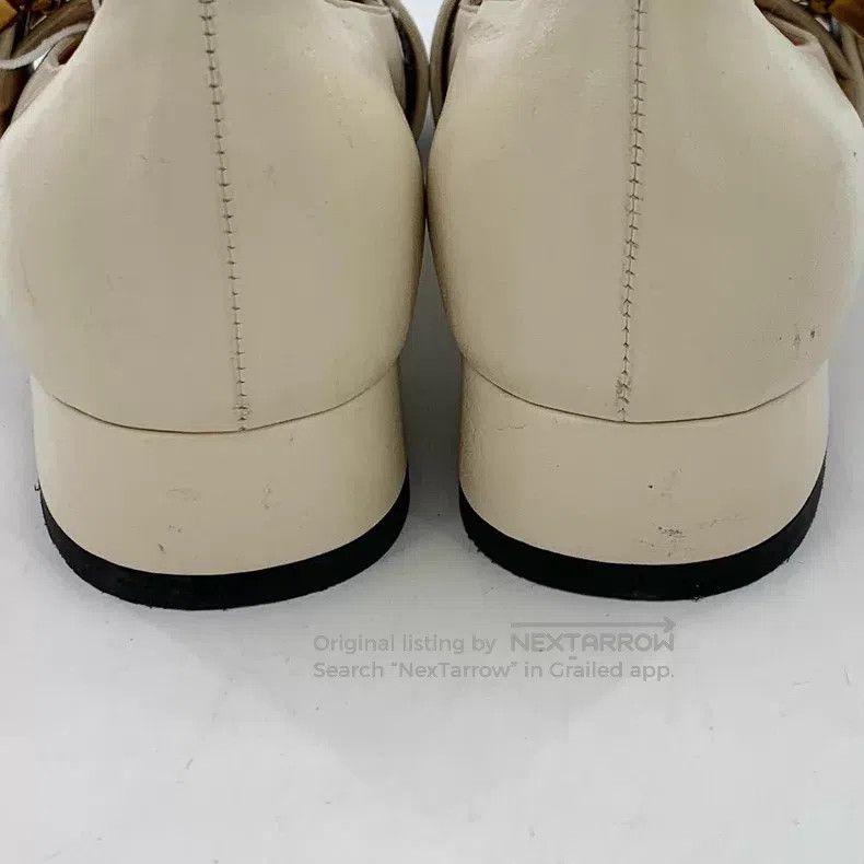 Gucci Gucci Beige bamboo joint buckle round toe casual single sh Size US 5 / IT 35 - 9 Thumbnail
