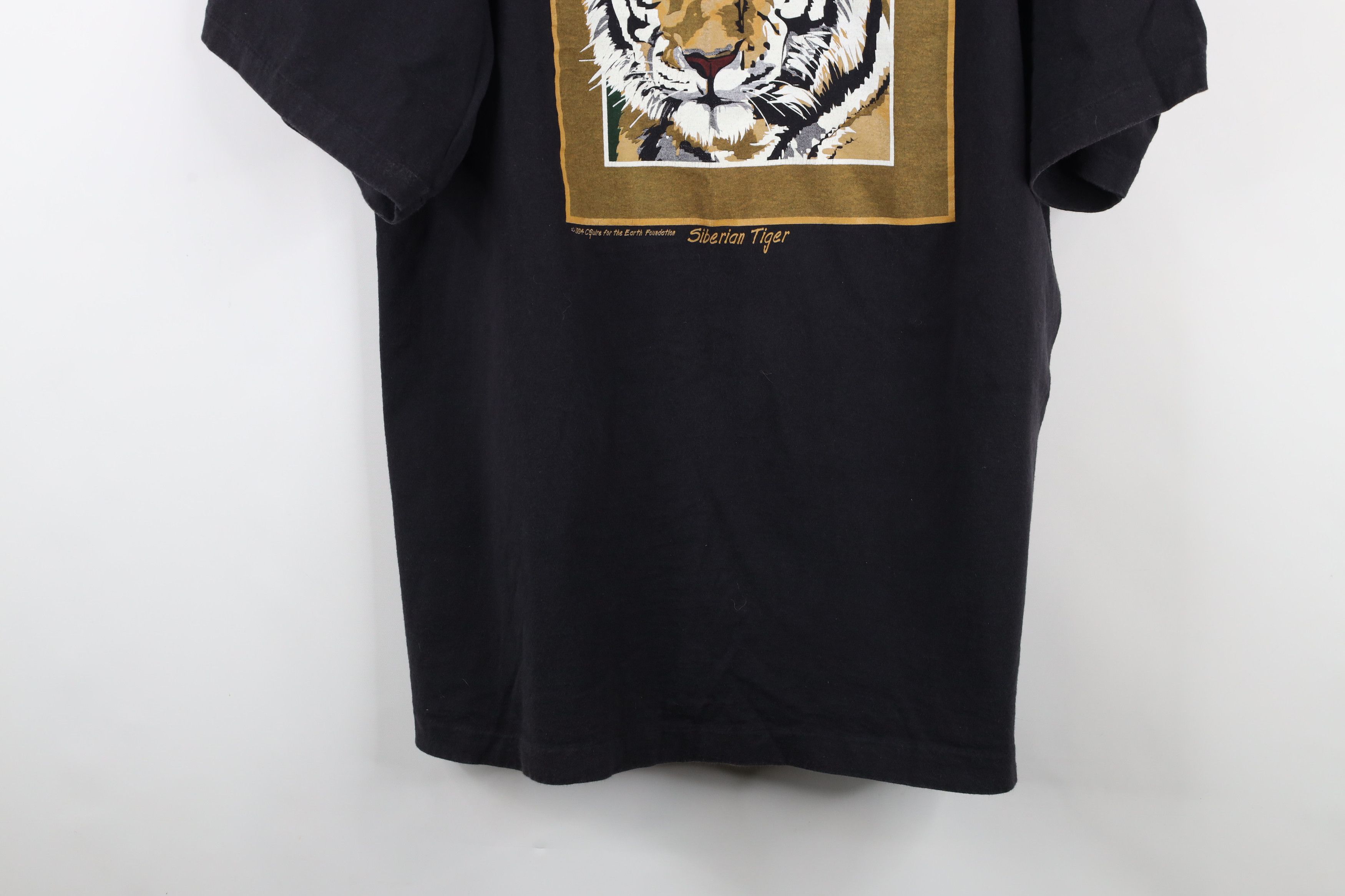 Vintage Vintage 90s Streetwear Siberian Tiger Nature T-Shirt Black Size XXL / US 16-18 / IT 52-54 - 3 Thumbnail
