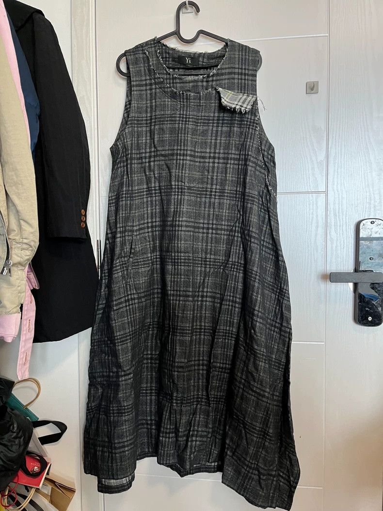 Y's Y's Plaid Wool Design Maxi Dress Size S / US 4 / IT 40 - 1 Thumbnail