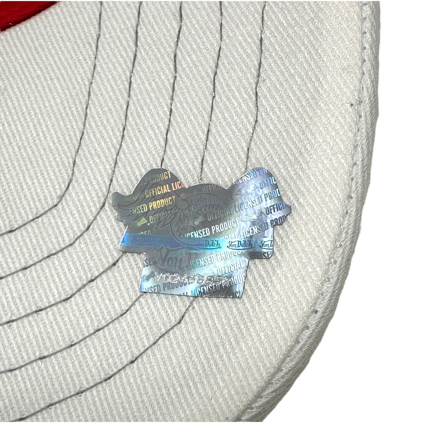 Von Dutch Von Dutch Trucker Hat White & Red Embroidered Logo Cap Size ONE SIZE - 5 Thumbnail