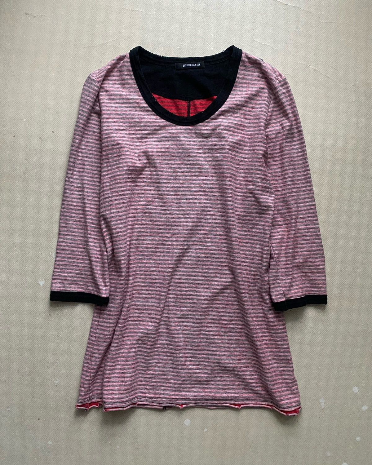 Diet Butcher Slim Skin Diet Butcher S/S09 “GASP” Cobain stripe distressed t-shirt Size US S / EU 44-46 / 1 - 1 Thumbnail