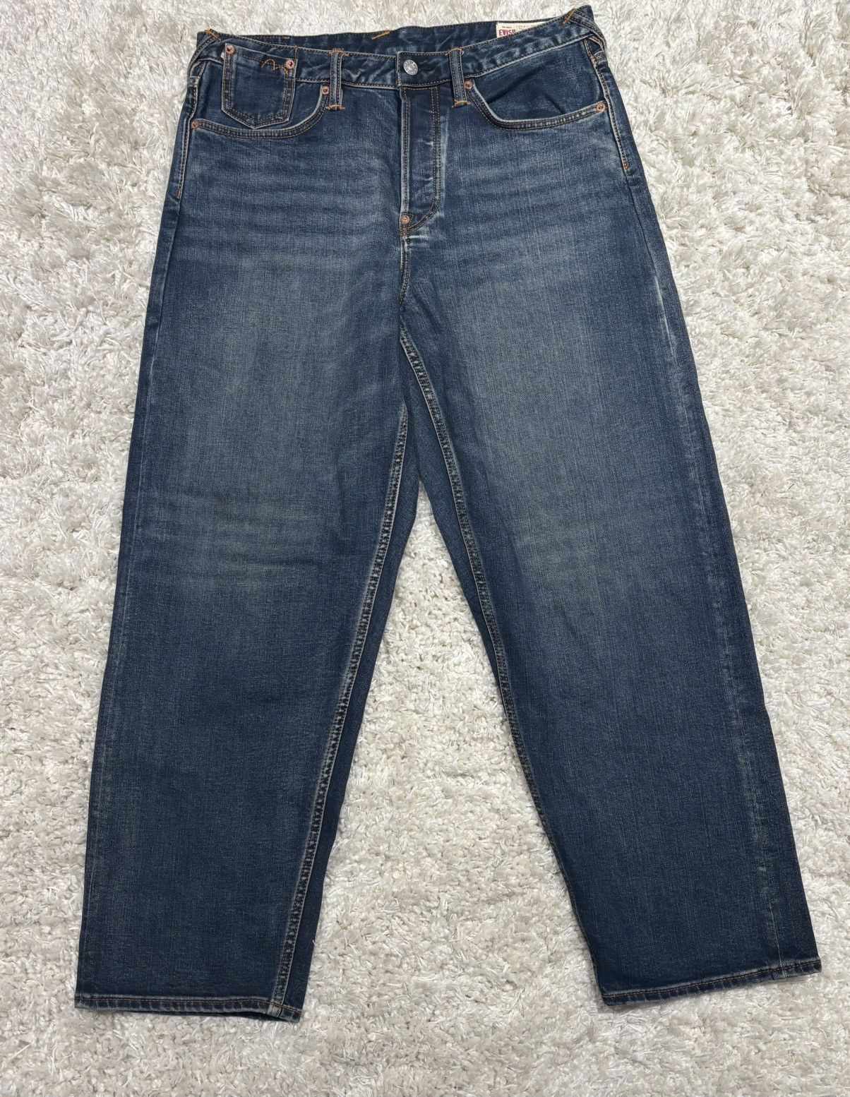 Evisu logo print Jeans