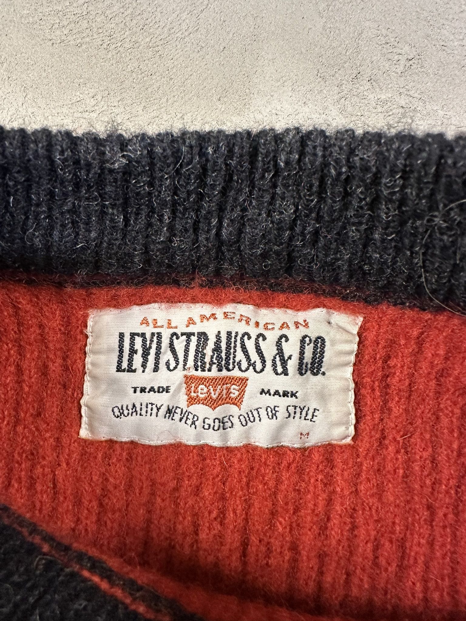 Levi's 90s Vintage Levi's Wool Knit Boxy Sweater Size US M / EU 48-50 / 2 - 14 Thumbnail