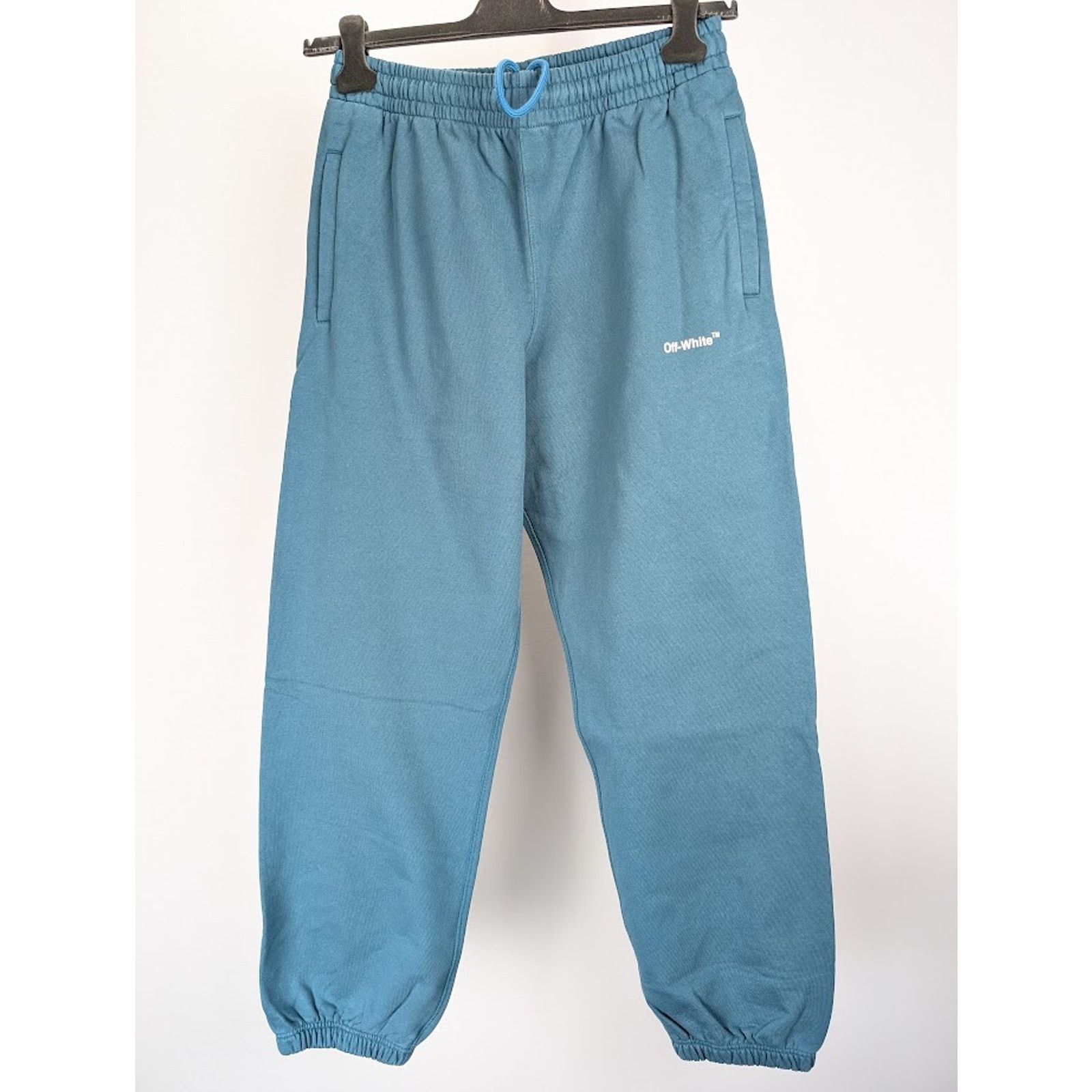 Off-White o1rshd1 Chain Arr Slim Sweatpants & Jogger Duck Green/White Size US 36 / EU 52 - 4 Thumbnail