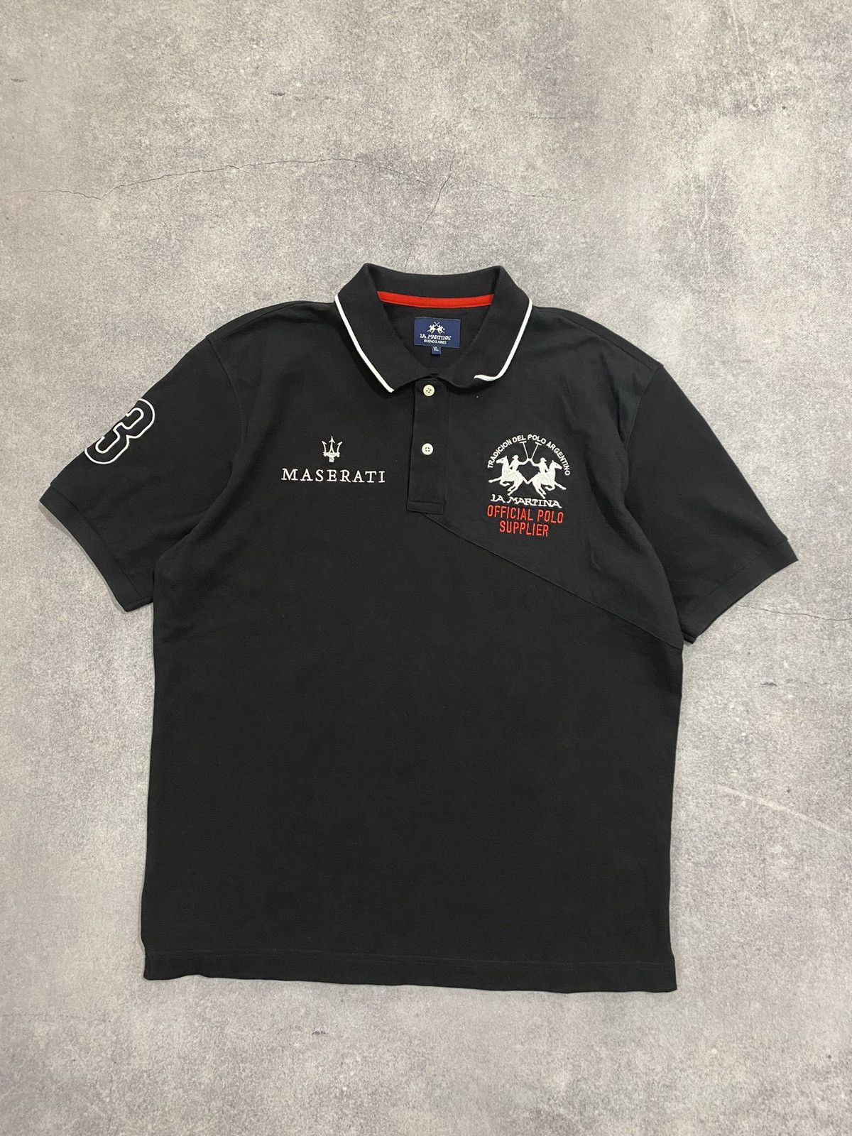 La Martina La Martina Maserati Polo T-Shirt Embroidered Logo Size US XL / EU 56 / 4 - 1 Thumbnail