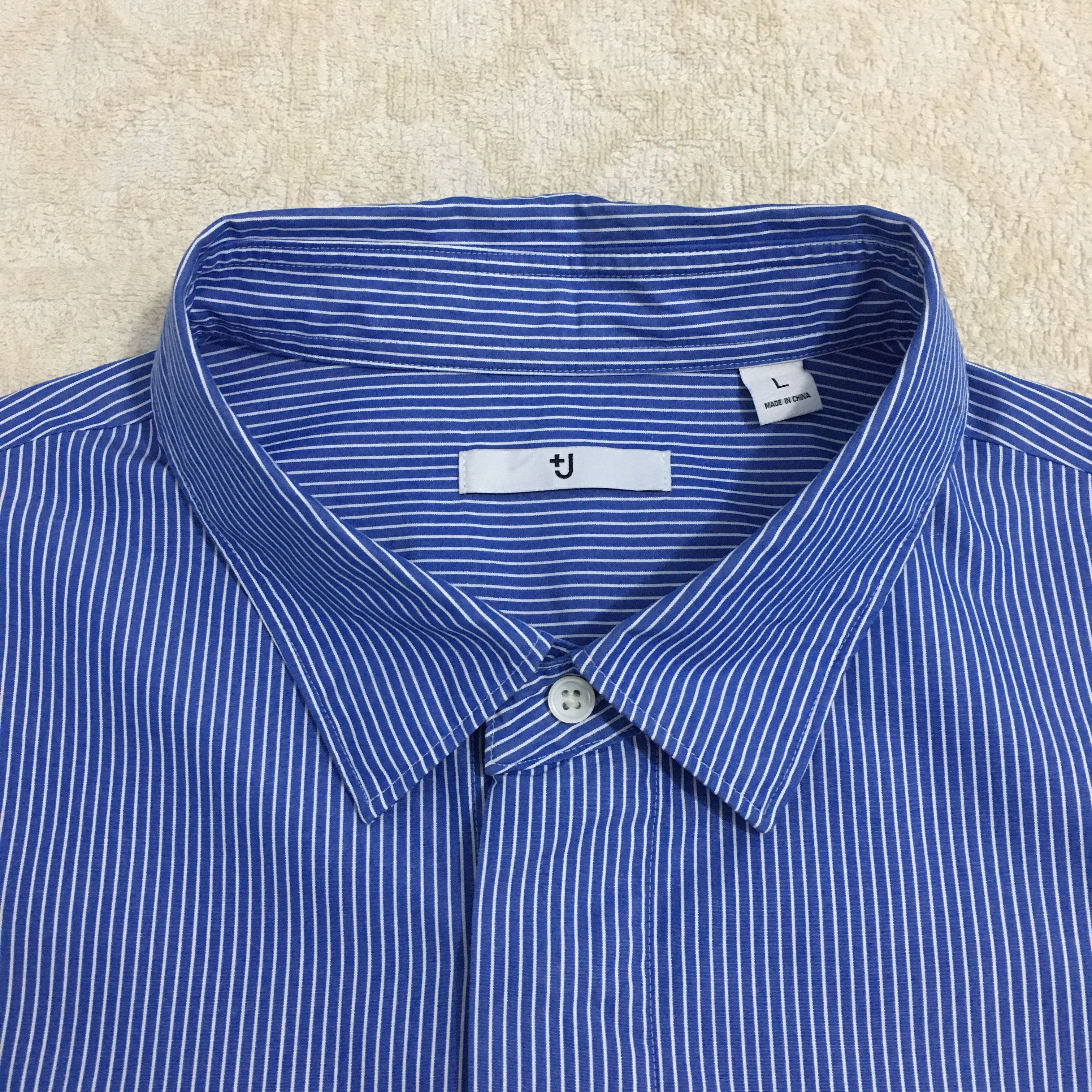 Jil Sander × Uniqlo Uniqlo Jil Sander Hickory Longsleeve Shirt Size US L / EU 52-54 / 3 - 8 Thumbnail