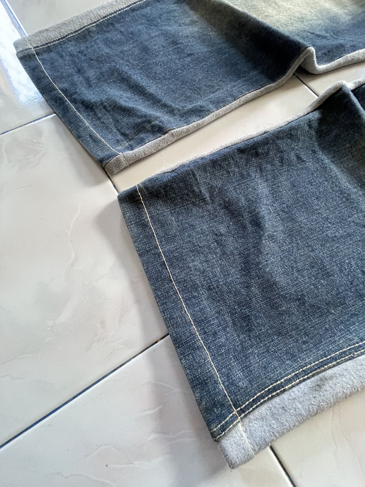 GB × Japanese Brand × Marithe + Francois Girbaud GB Baggy Hybrid Denim Sweat Muddy Wash Jeans Size US 34 / EU 50 - 8 Thumbnail