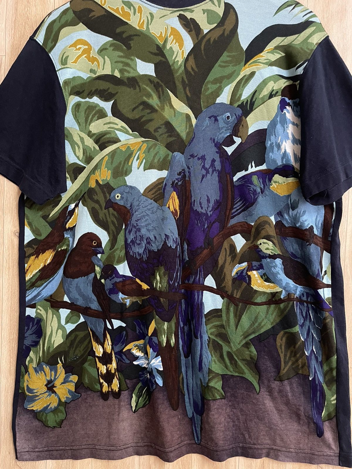 Japanese Brand Vintage 80’s Animal Print T shirt Parrots Pop Art Renown L Size US L / EU 52-54 / 3 - 3 Thumbnail