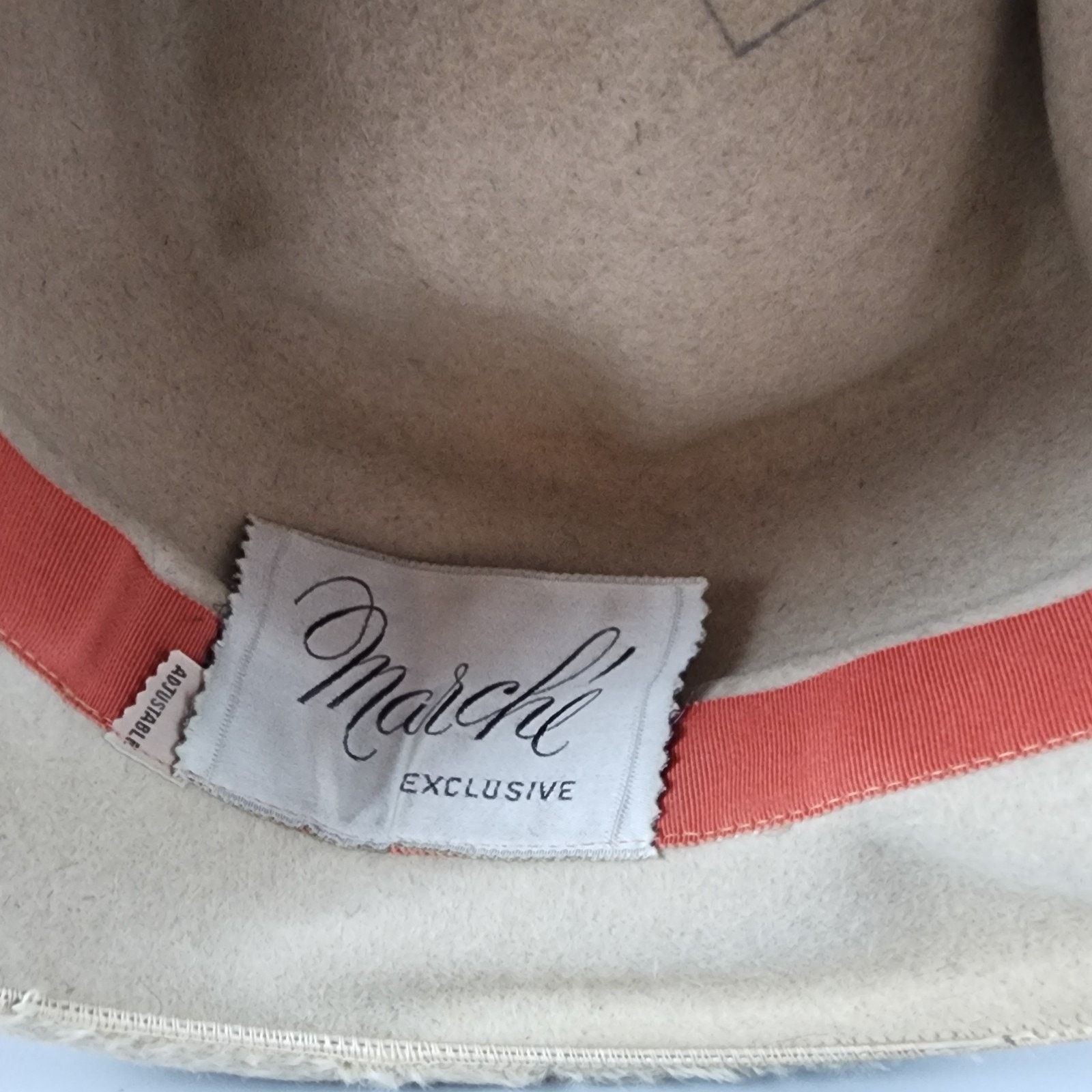 Other Marche Fur Pillbox Style Hat w/Brim & Leather Band – Beige Size ONE SIZE - 7 Thumbnail