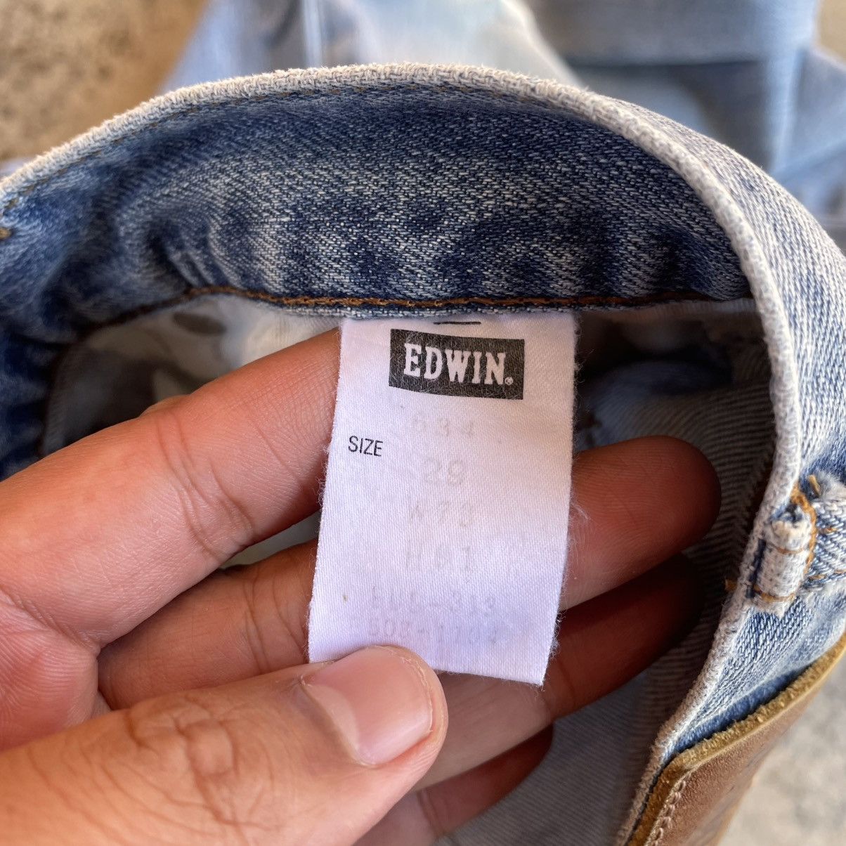 Edwin 🔥Vintage Edwin 643 Stoned Washed Ripped Distress Denim Jeans Size US 29 - 13 Thumbnail