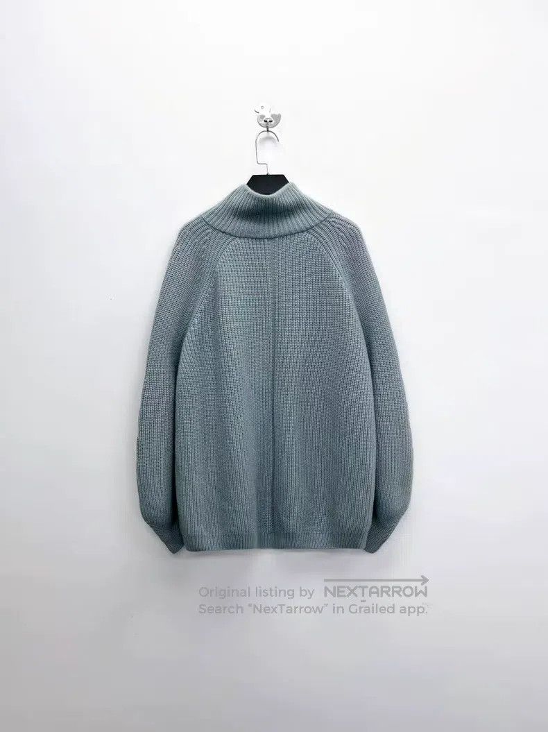 Loro Piana LORO PIANA Haze Blue Baby Cashmere High-Neck Knit Sweater Size US L / EU 52-54 / 3 - 2 Thumbnail