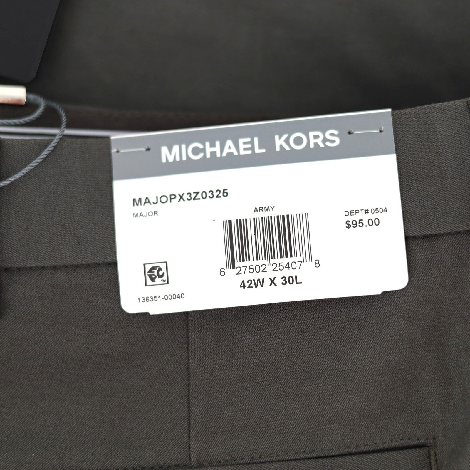 Michael Kors Michael Kors Men's Army Green Dress Pants Size W42 L30 Size US 42 / EU 58 - 4 Thumbnail