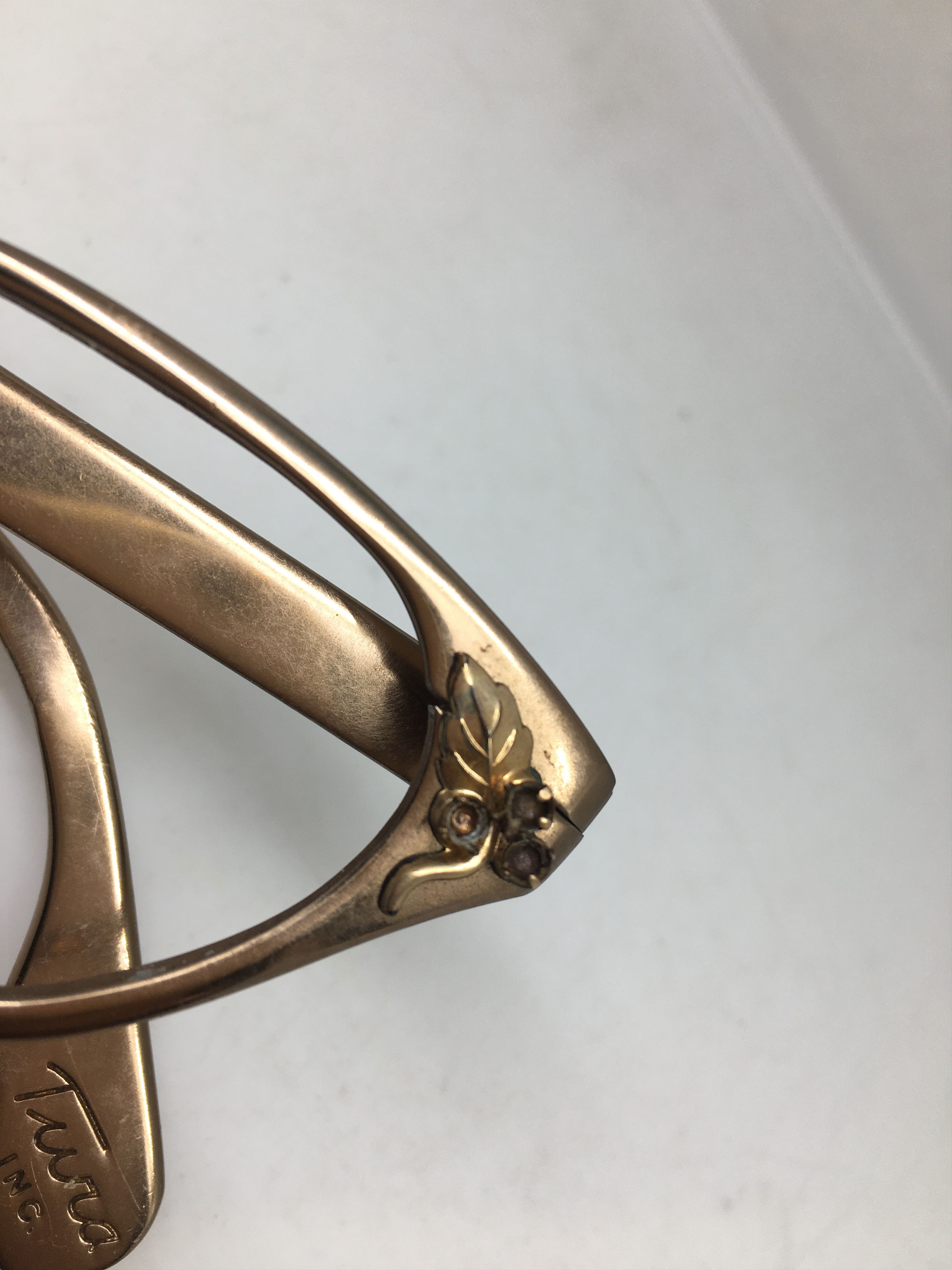 Vintage Vintage 50s TURA Woman Aluminum Brwon Cateye Eyeglasses Size ONE SIZE - 9 Thumbnail