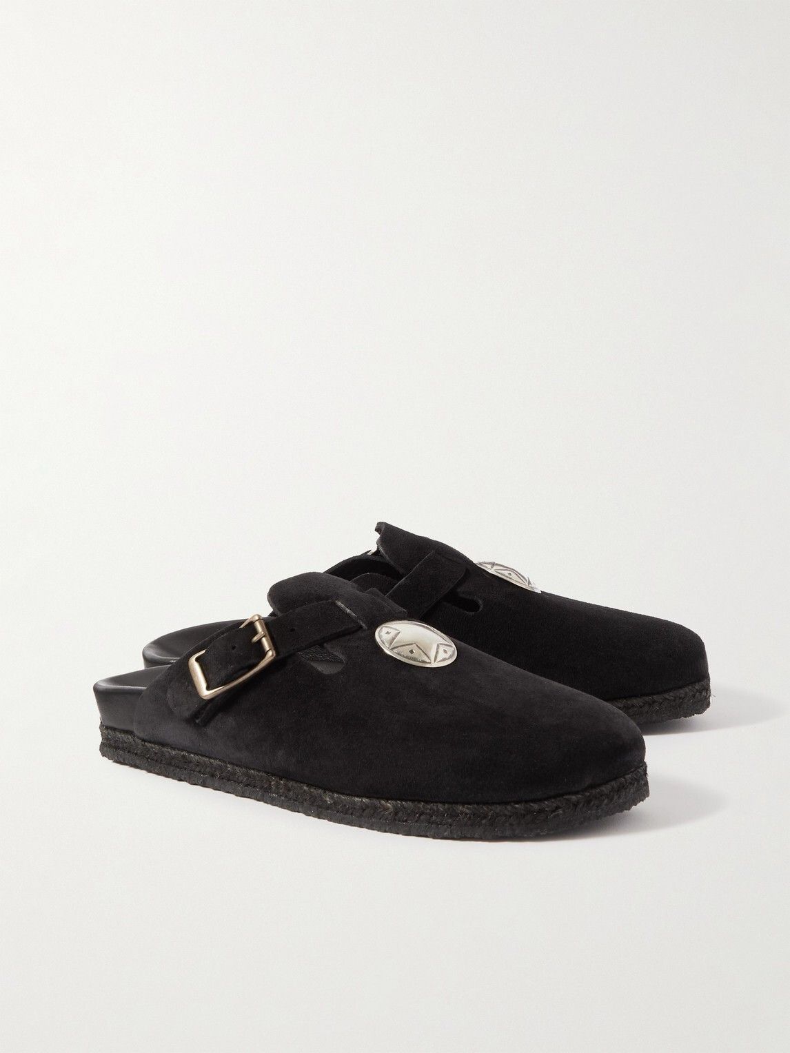 Yuketen Sal 1 Embellished Suede Clogs Size US 12 / EU 45 - 4 Thumbnail