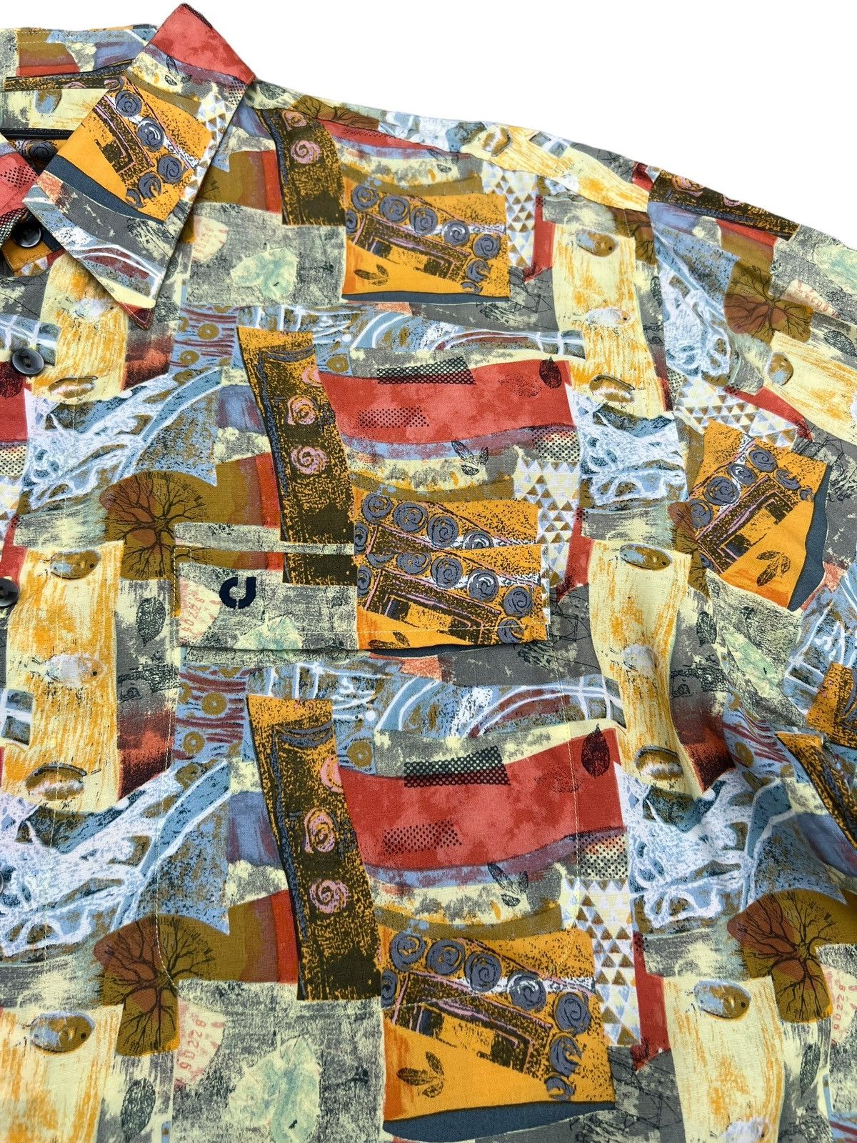 Charles Jourdan Vintage Charles Jourdan Monsieur Novelty Abstract Art Shirt Size US L / EU 52-54 / 3 - 5 Thumbnail