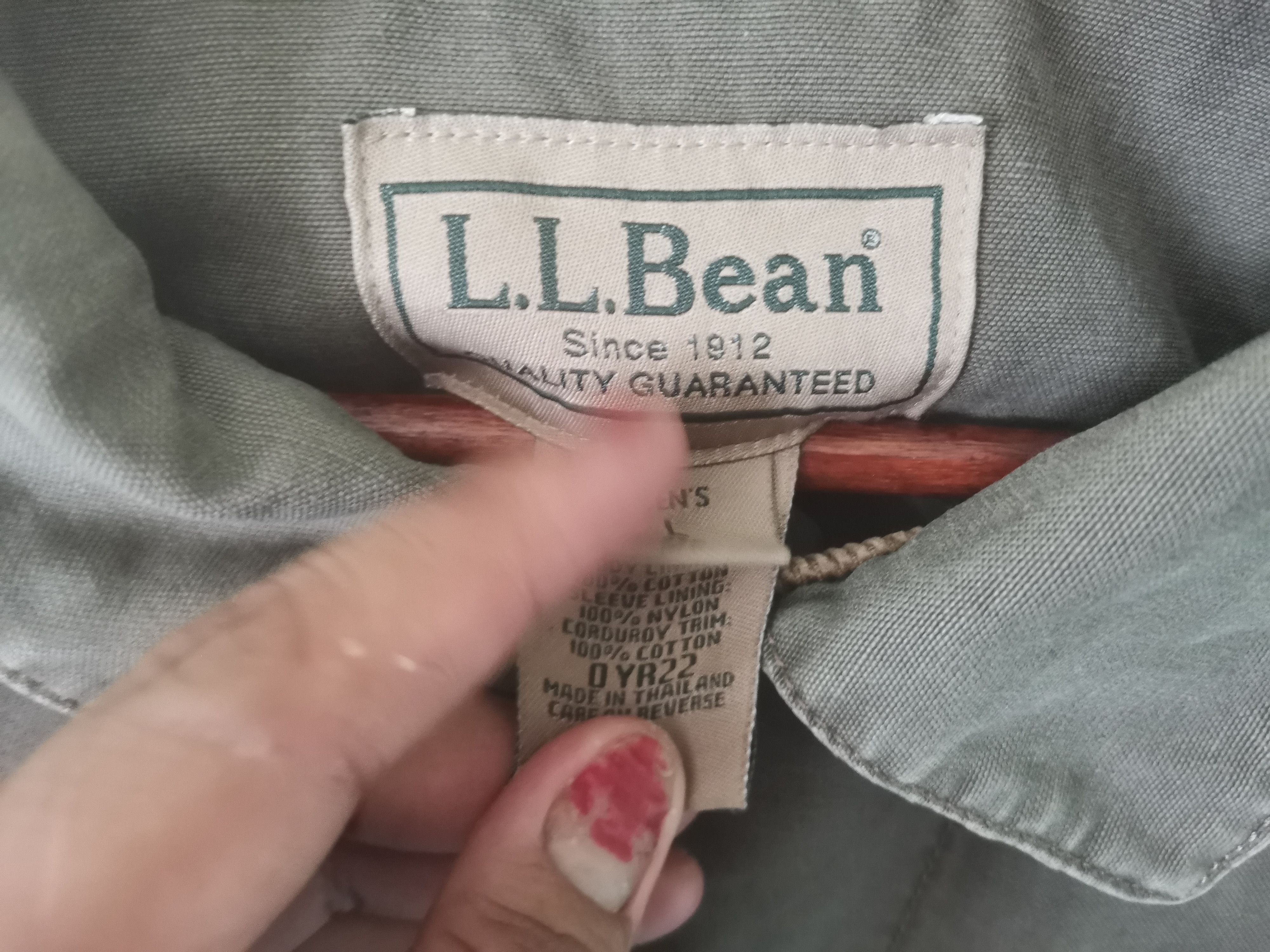 L.L. Bean × Vintage Rare vintage L. L BEAN jacket green army colour large size Size US L / EU 52-54 / 3 - 6 Thumbnail