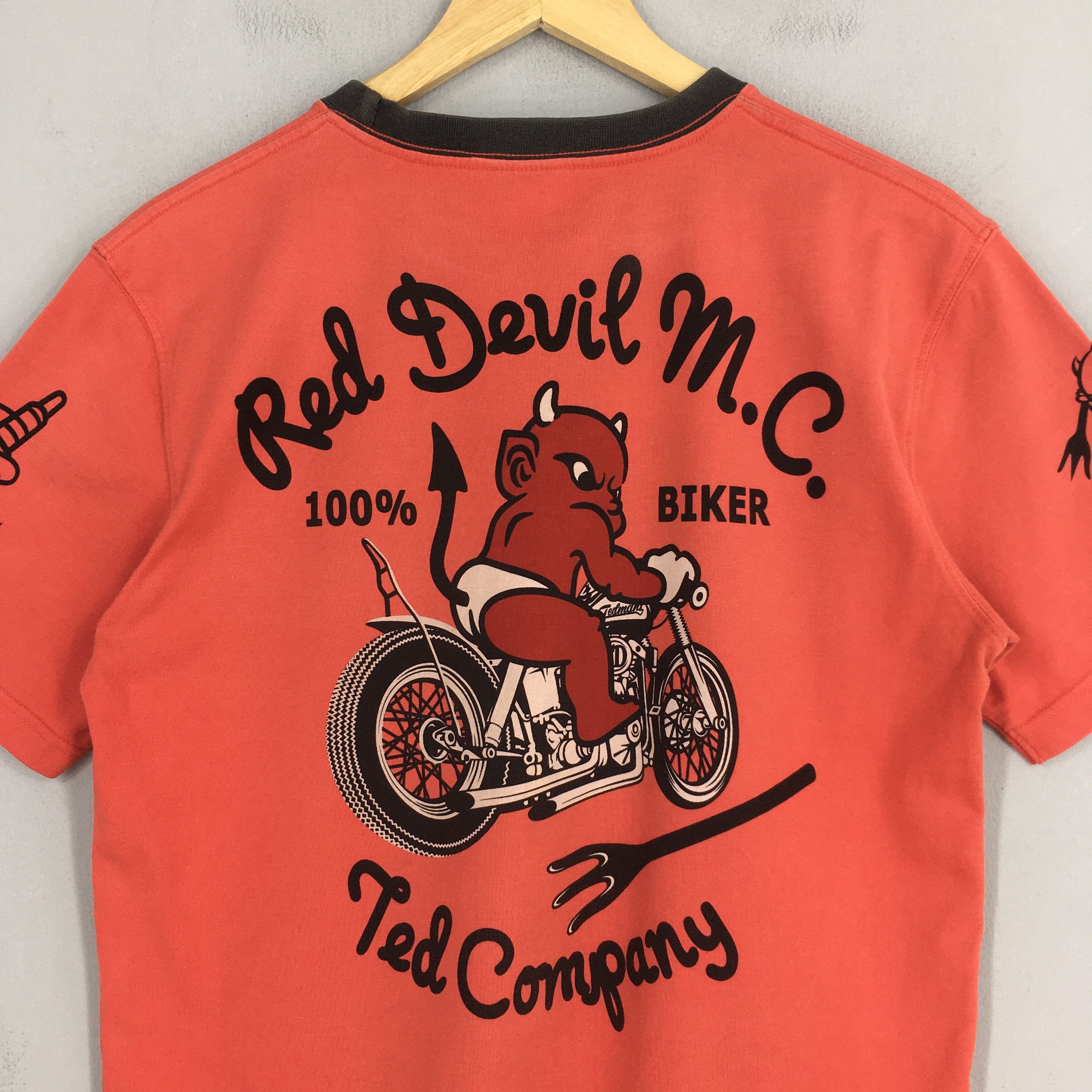Other Ted Company Angry Teddy Red Devil M.C. Bikers T shirt S Size US S / EU 44-46 / 1 - 9 Thumbnail
