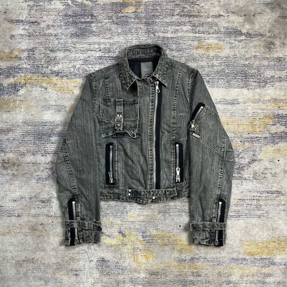 Japanese Brand × Le Grande Bleu (L.G.B.) × Tornado Mart Biscote cropped bondage biker denim jacket Size M / US 6-8 / IT 42-44 - 3 Thumbnail