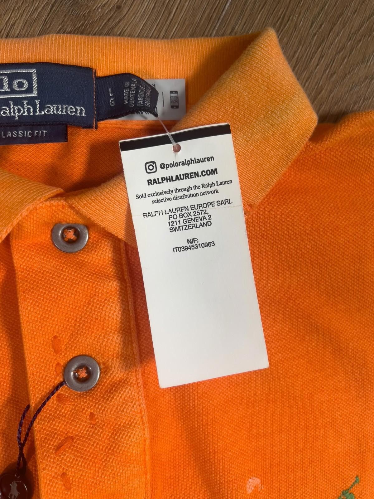 Polo Ralph Lauren Ralph Lauren Men’s Orange Polo Shirt Classic Fit Size L Size US L / EU 52-54 / 3 - 6 Thumbnail