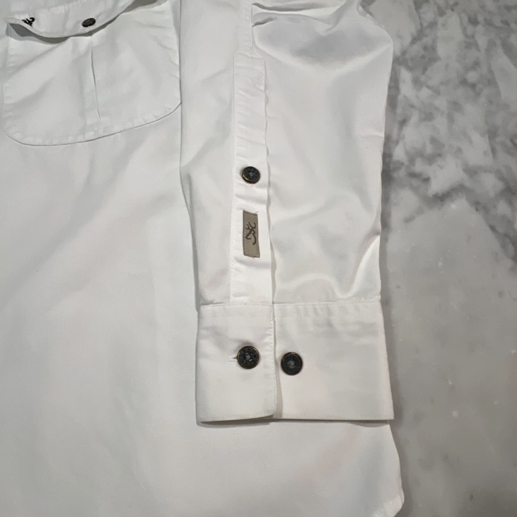 Vintage VINTAGE Browning Gold Super Naturals Cotton Button Down Shirt Mens M White Pocket Button-Up Shirt Men 90s Hunting Embroidered Pocket Regular Size US M / EU 48-50 / 2 - 3 Thumbnail