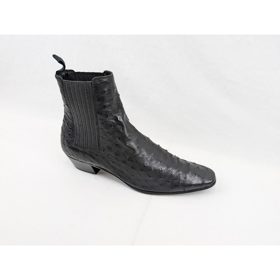 Saint Laurent Paris o1rshd1 Ostrich Leather Boots in Black Size US 8 / EU 41 - 2 Thumbnail