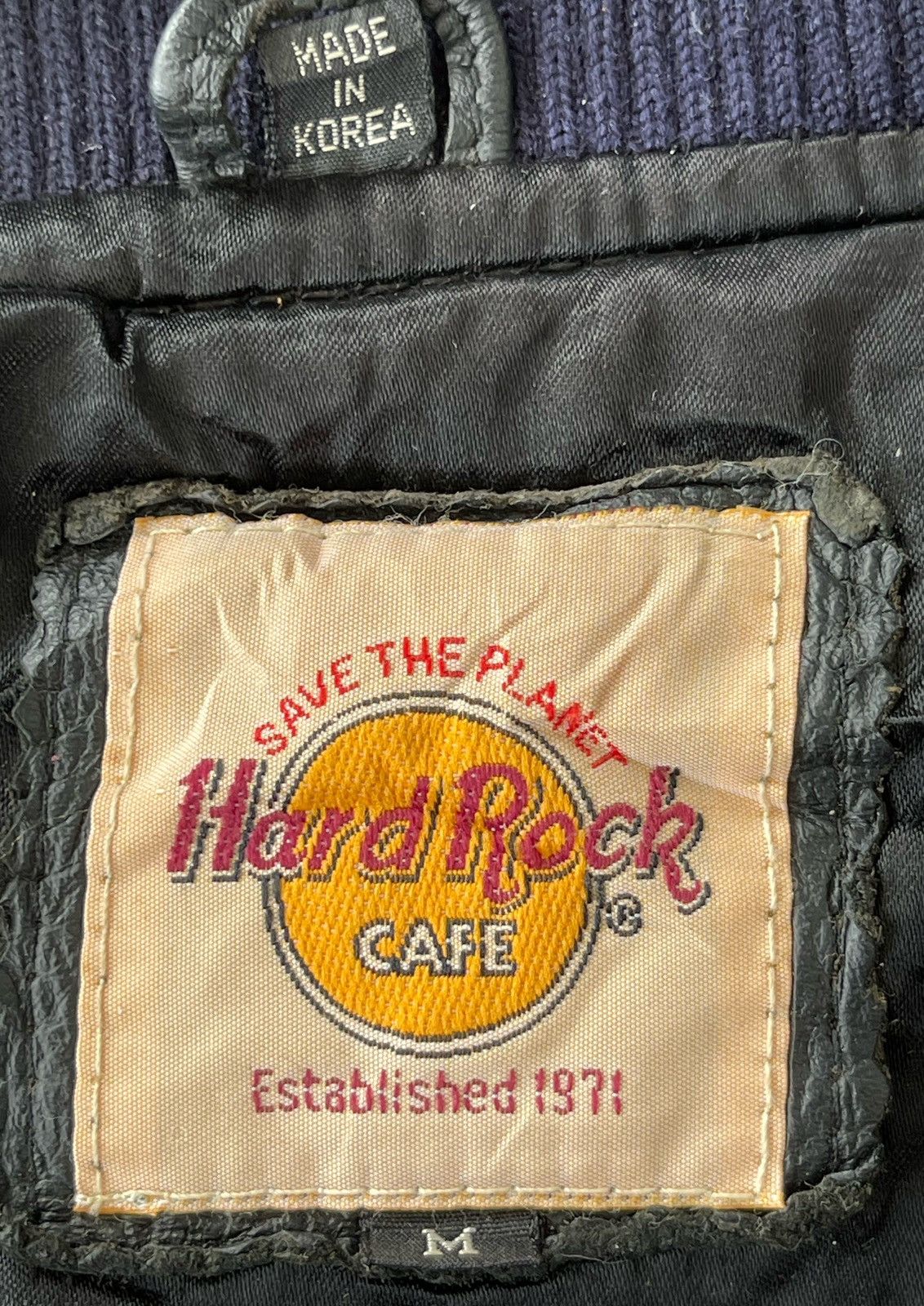 Hard Rock Cafe × Vintage Vintage HARD ROCK CAFE ORLANDO Genuine Leather Jacket Size US M / EU 48-50 / 2 - 16 Thumbnail