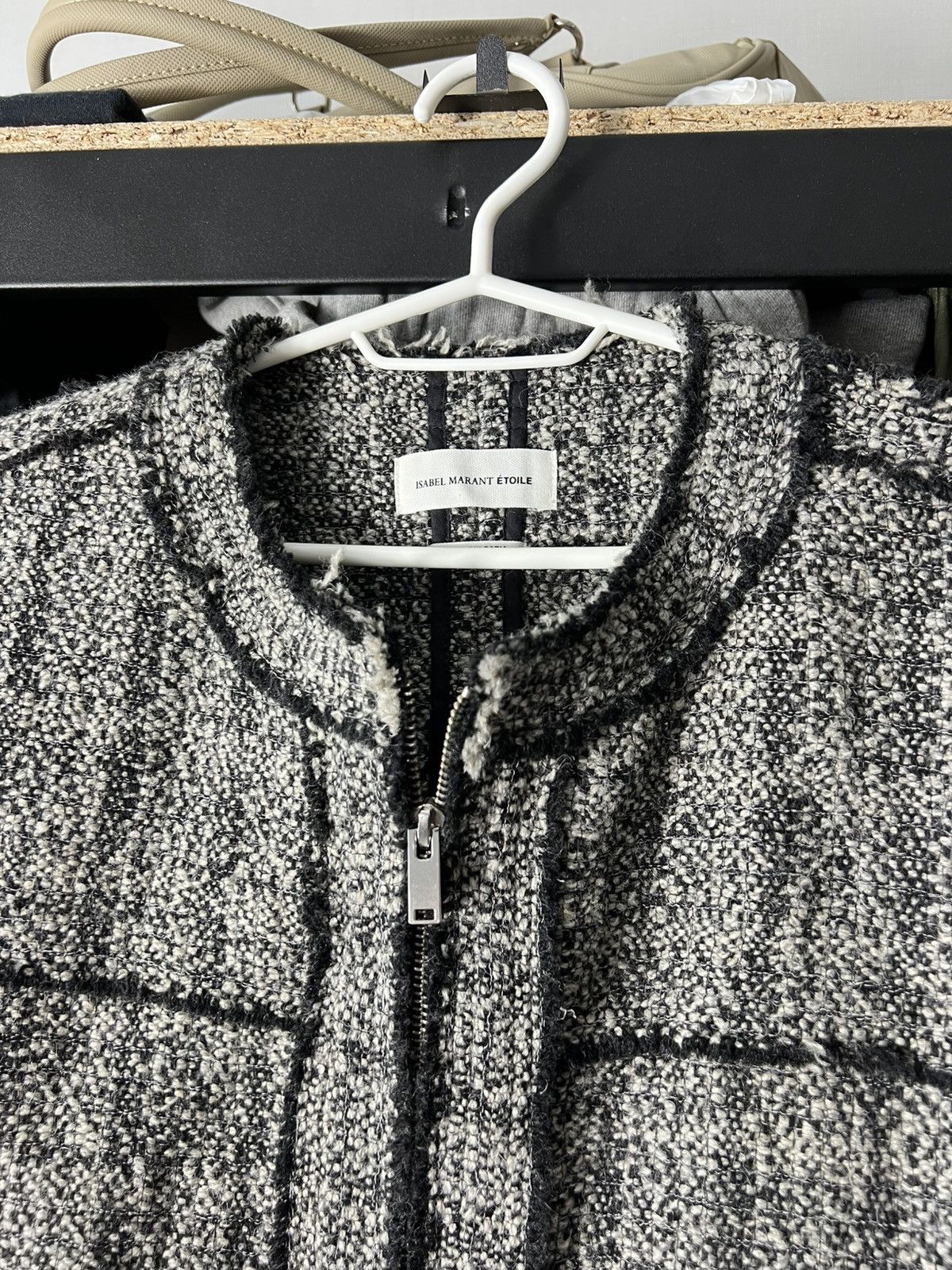 Isabel Marant Etoile 👑 Isabel Marant Etoile Tweed Wool Linen Blend Blazer Jacket Size M / US 6-8 / IT 42-44 - 4 Thumbnail