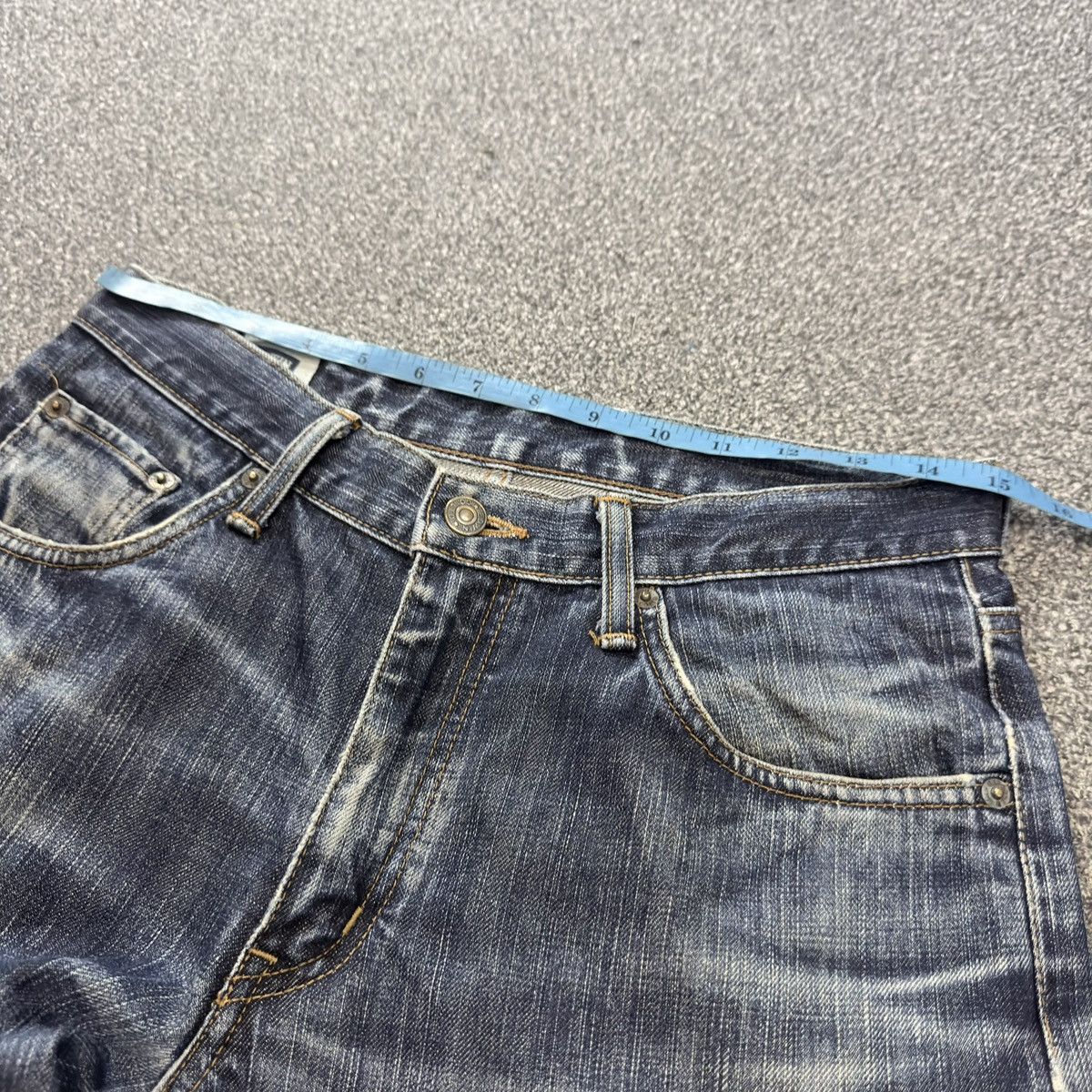 Kapital Vintage Edwin 403 Japanese Denim Distressed Fade Indigo Jean Size US 30 / EU 46 - 19 Thumbnail