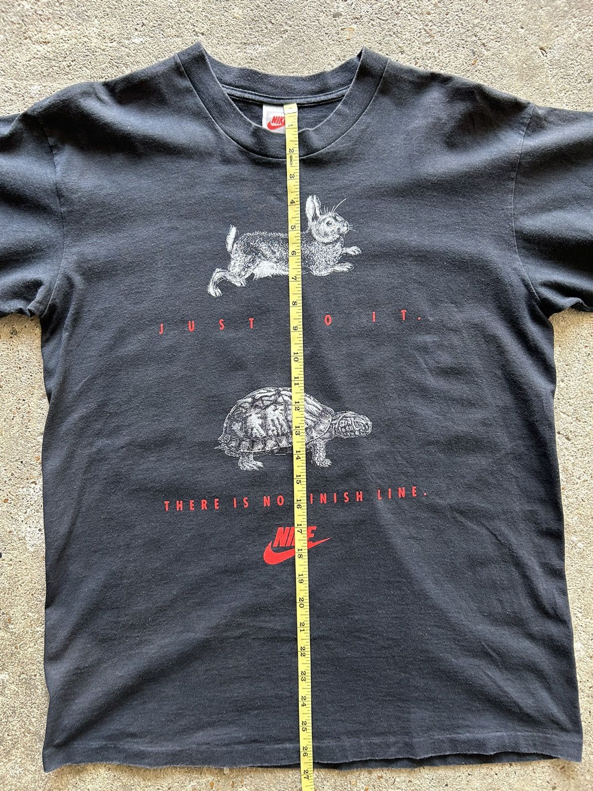 Nike × Vintage Vtg 90’s Nike Grail “Just Do It There’s No Finish Line” Tee Size US L / EU 52-54 / 3 - 4 Thumbnail