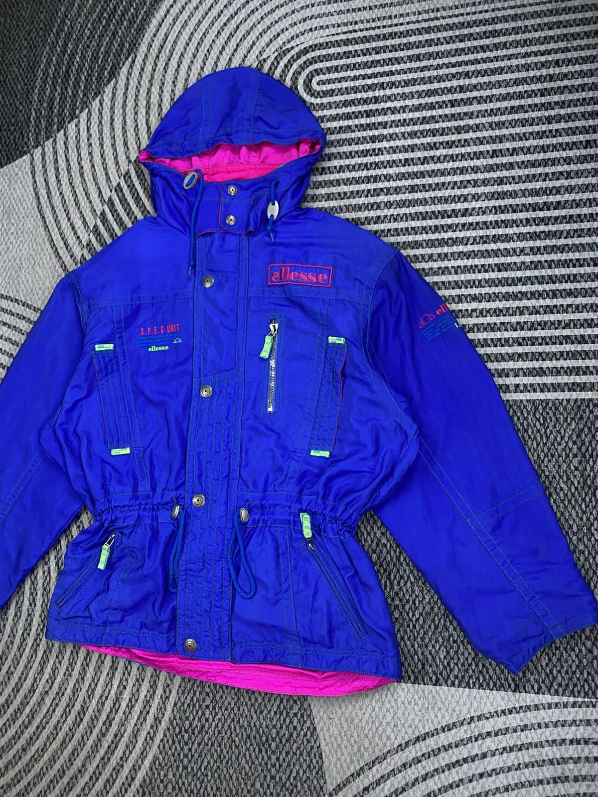 Ellesse × Goldwin Vtg Ellesse X Goldwin S.E.P.G Unit Pink Lining Ski Jacket Size US XL / EU 56 / 4 - 4 Thumbnail
