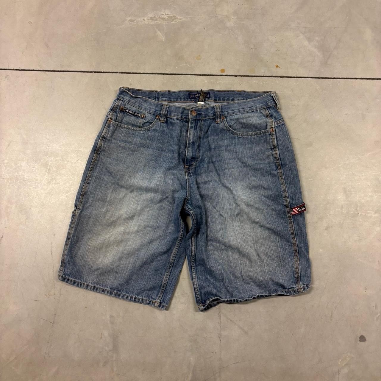 Vintage vintage faded carpenter jean shorts Size US 38 / EU 54 - 1 Thumbnail