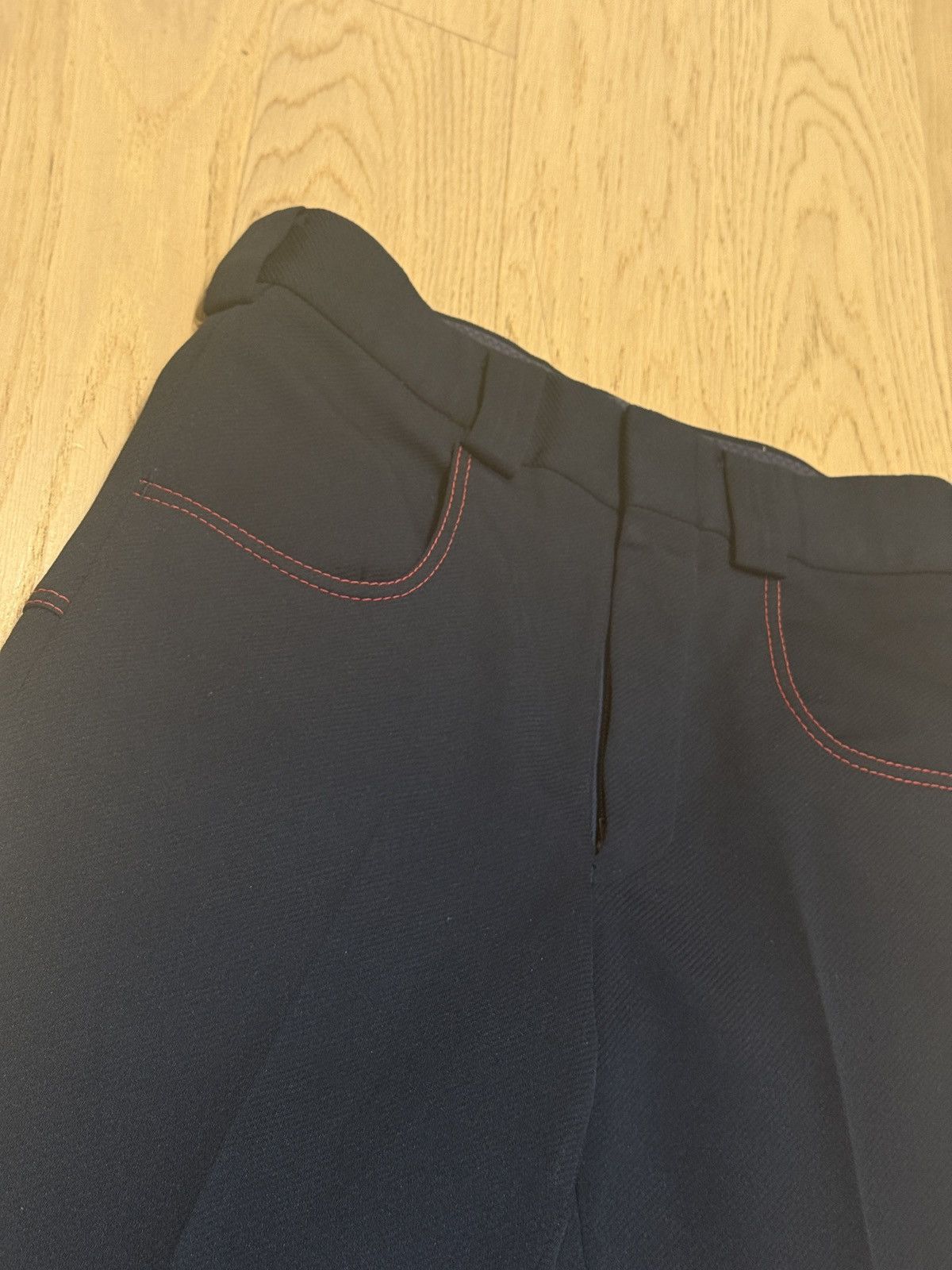 Vintage 1970s Mod / Retro Navy Polyester Dress Pant Size US 29 - 2 Thumbnail