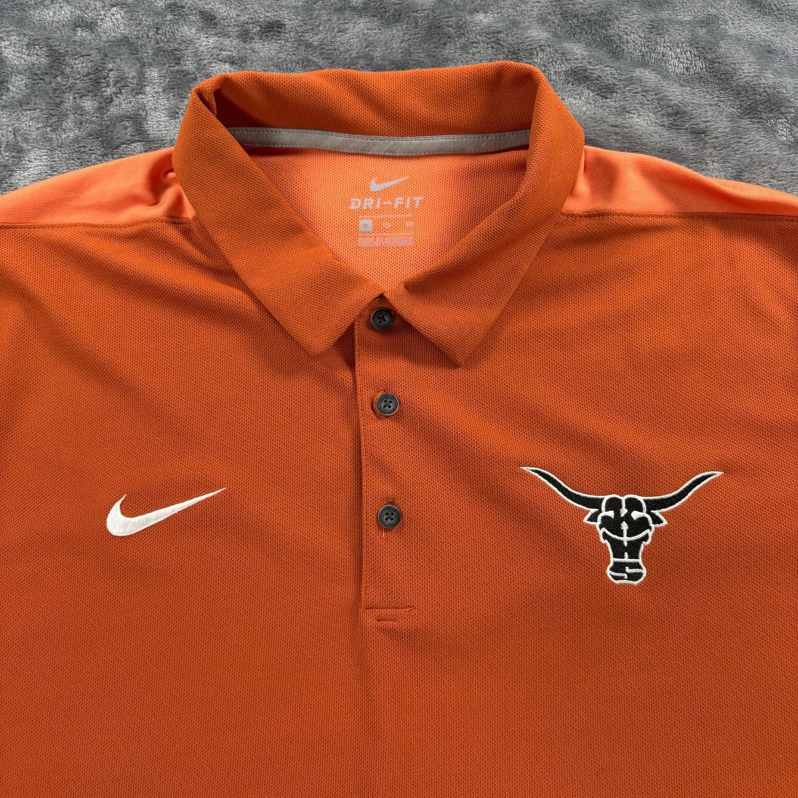 Nike Nike Dri Fit Texas Longhorns Polo Mens XL Orange NCAA Golf S Size US XL / EU 56 / 4 - 3 Thumbnail