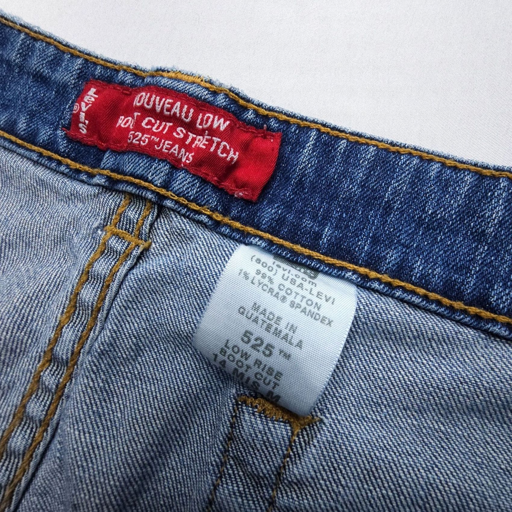 Levi's VINTAGE Levi's 525 Jeans Bootcut 5-Pocket 30 In Blue Denim Womens 14 Comfort Stretch Low Rise Size 36" / US 14 / IT 50 - 3 Thumbnail