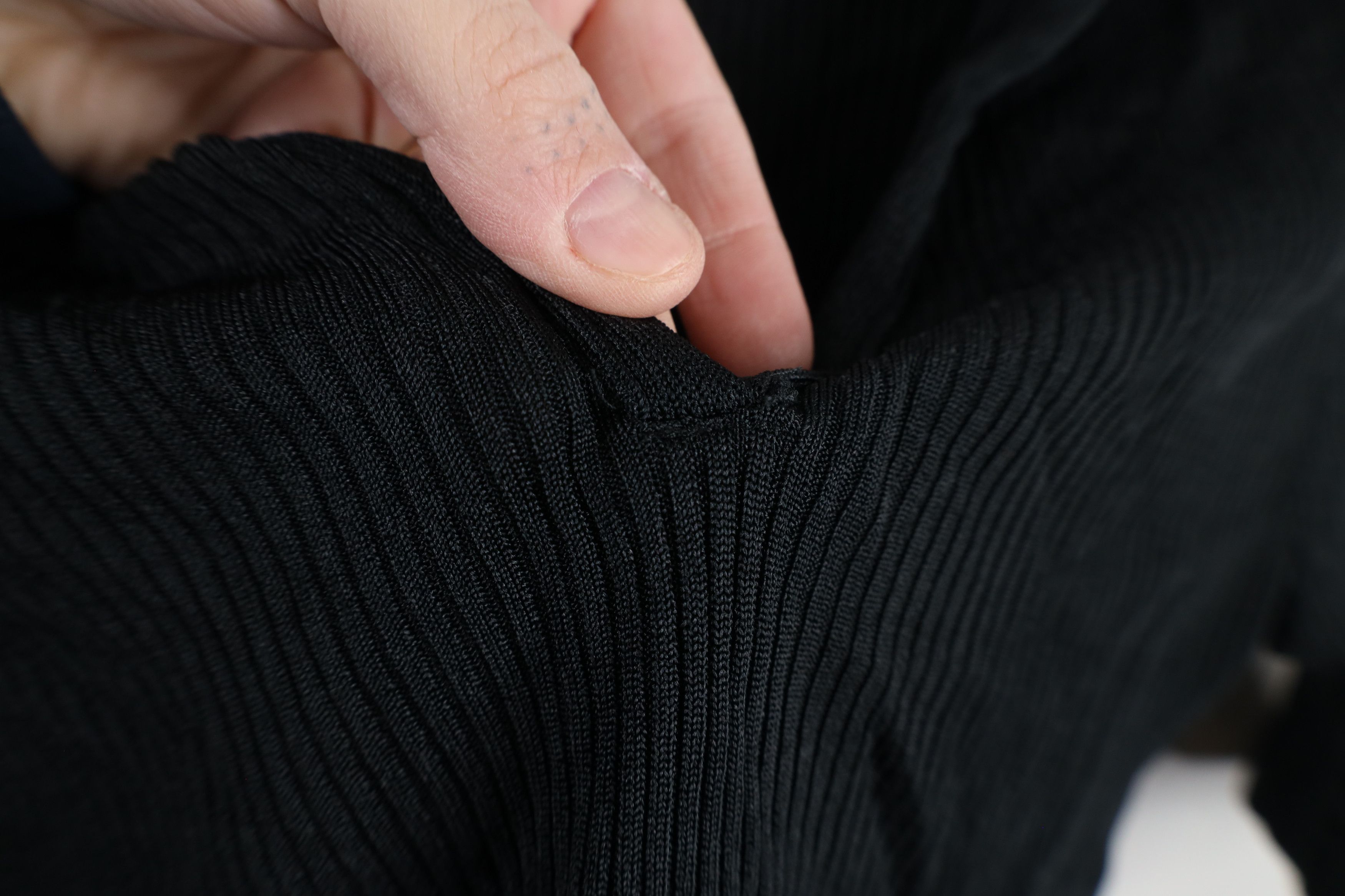 Gap × Vintage Vintage 90s Y2K Gap Cropped Ribbed Knit Collared Polo Black Size S / US 4 / IT 40 - 4 Thumbnail