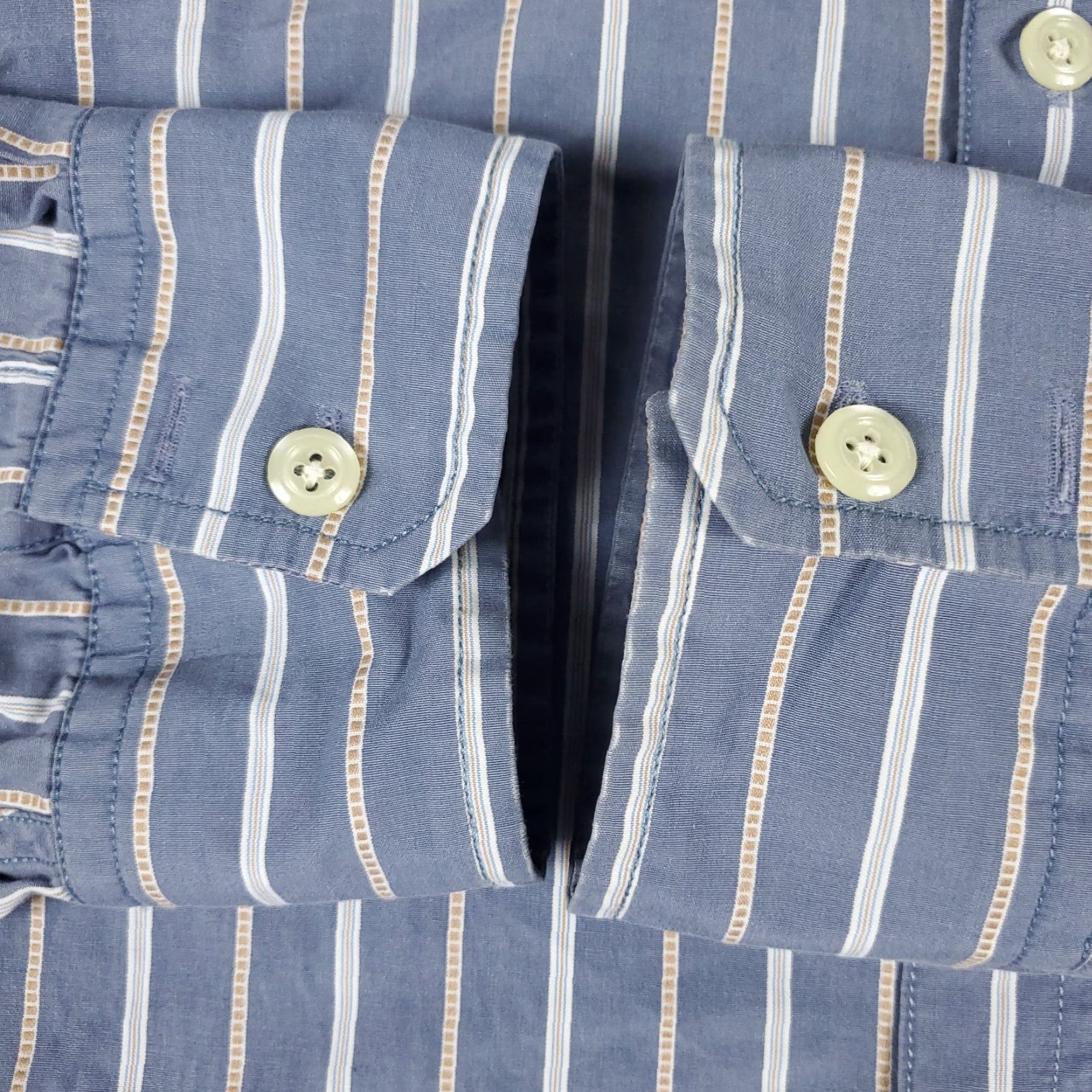 Tommy Hilfiger Tommy Hilfiger Shirt Mens XL Blue Striped Button-Up Long Sleeve Casual Formal Workwear Classic Colorful Preppy Mens Size US XL / EU 56 / 4 - 3 Thumbnail