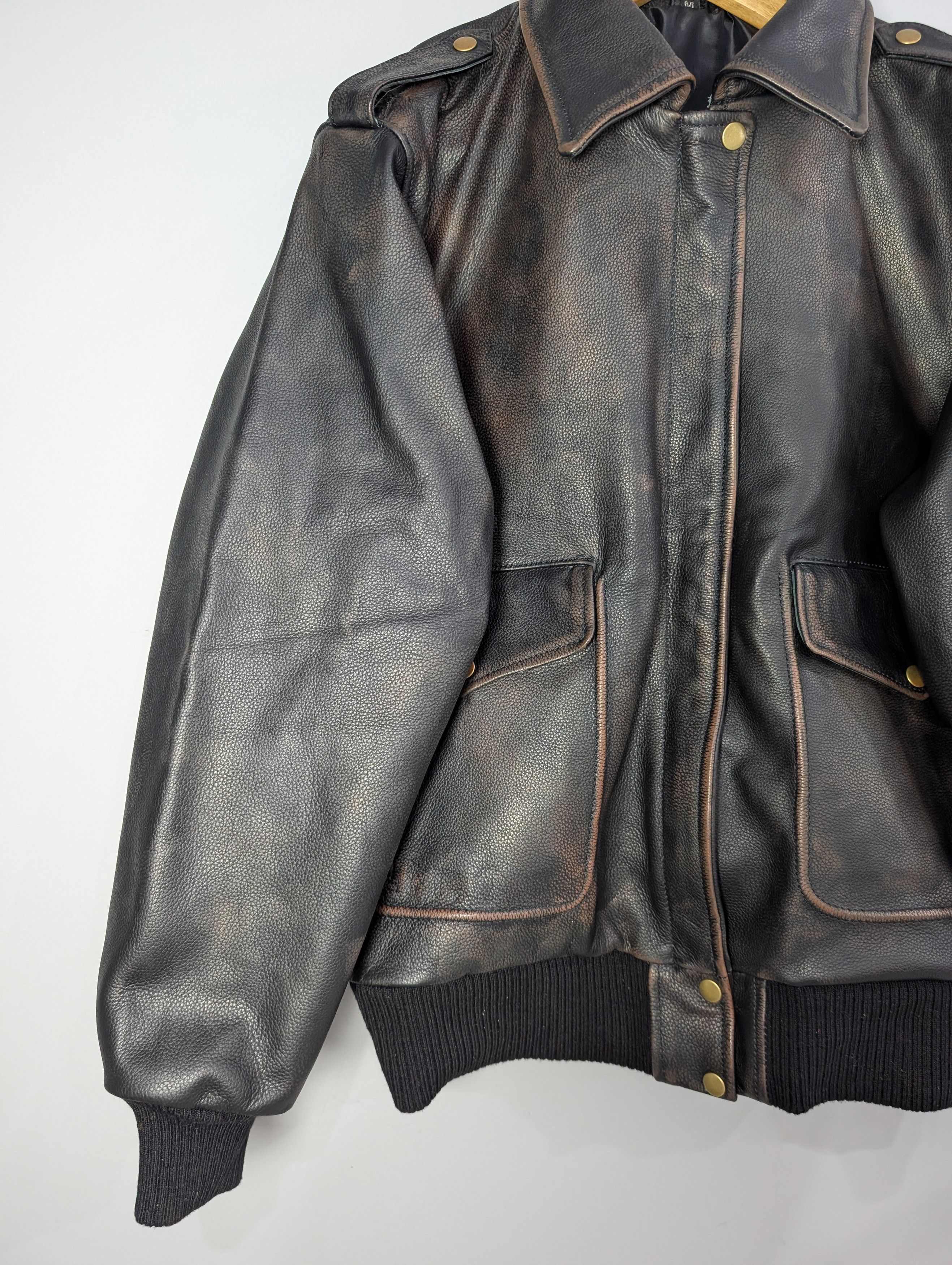 Vintage Oversized Retro Vintage Look Real Cowhide Leather Jacket Size US M / EU 48-50 / 2 - 4 Thumbnail