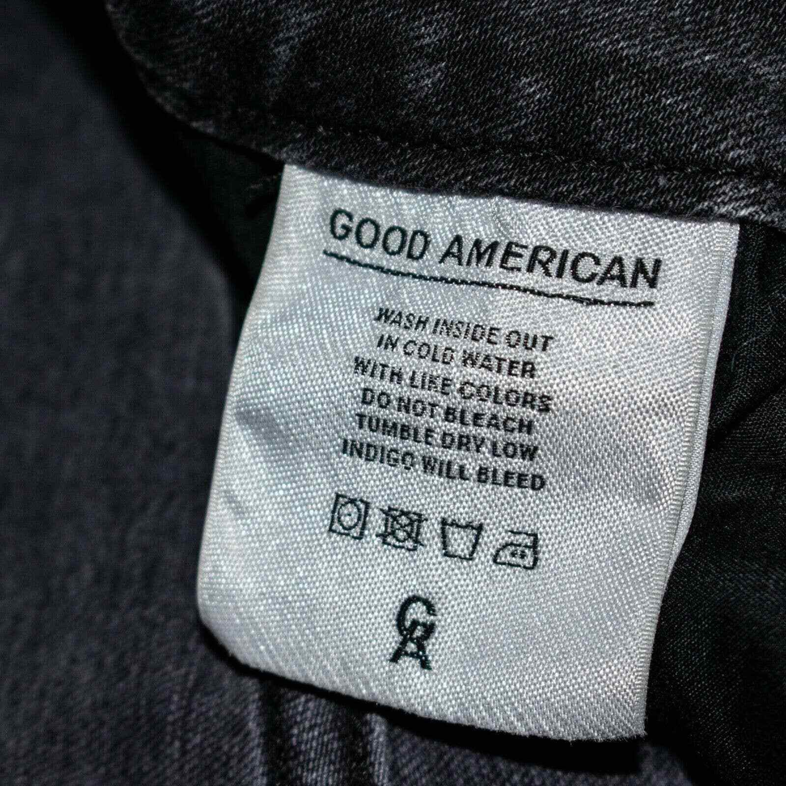 Good American GOOD AMERICAN Good Waist Denim Jeans Destressed Ripped Wash Size 26" / US 2 / IT 38 - 6 Thumbnail