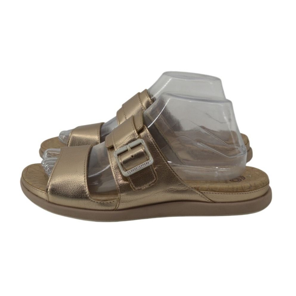 Clarks Cloudsteppers Clarks Size 9 June Tide Gold Metallic Slides Size US 9 / IT 39 - 1 Thumbnail
