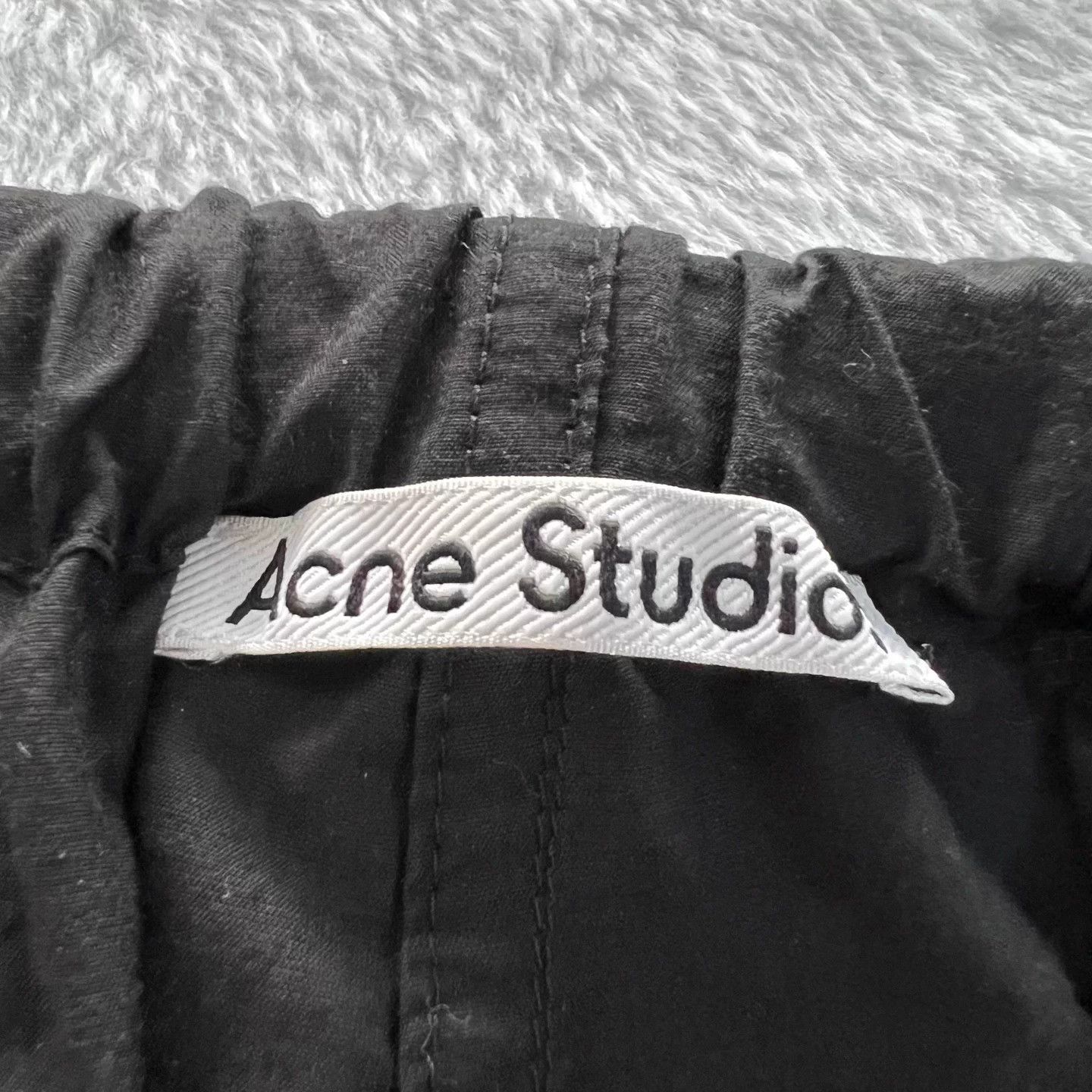 Acne Studios Acne Studios Black Drawstring Pleated 38 Pants Size 26" / US 2 / IT 38 - 3 Thumbnail