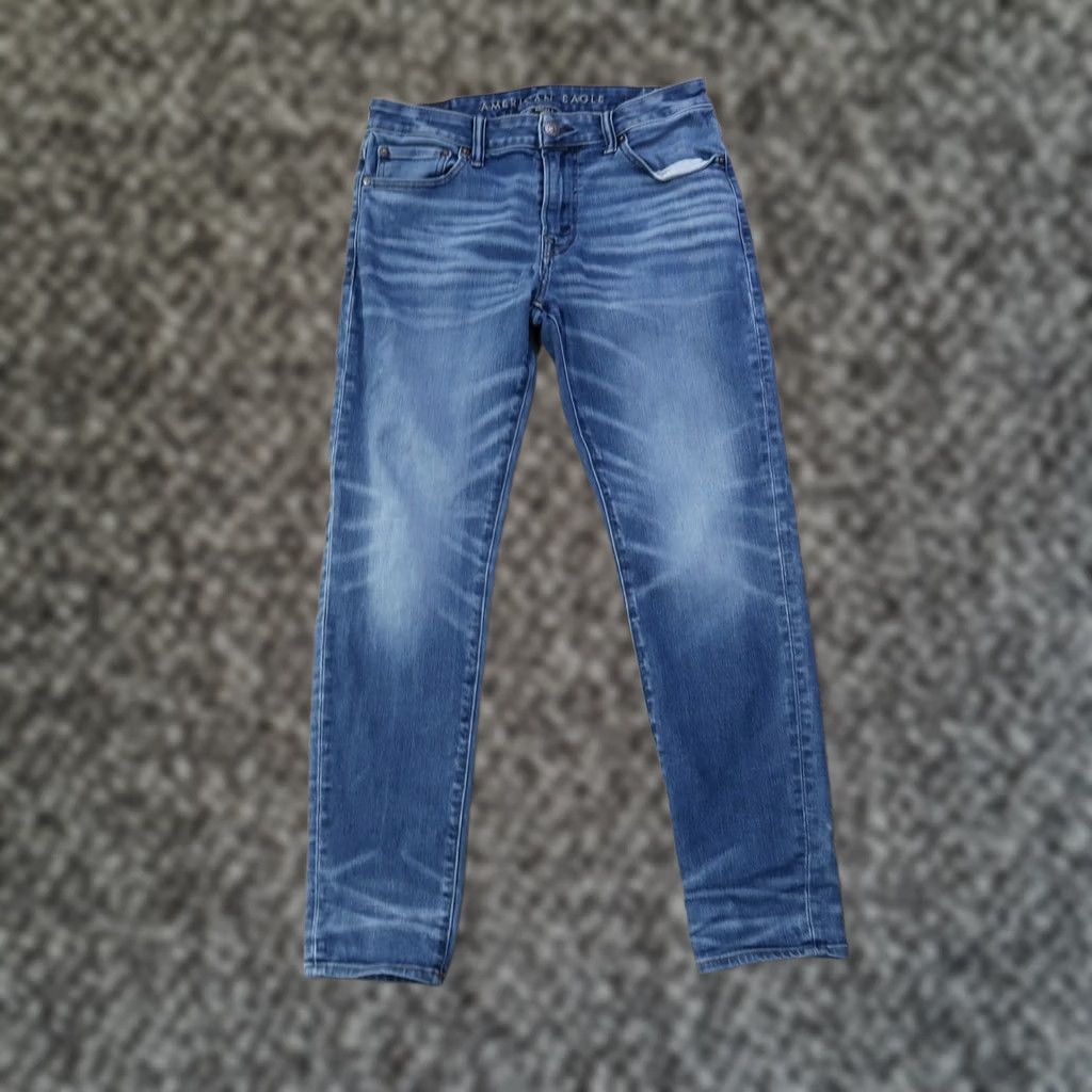 American Eagle Outfitters American Eagle Outfitters Jeans Skinny Men 32x32 Blue Denim Airflex Athletic 90s Hipster Jeans Mens Size US 32 / EU 48 - 1 Thumbnail