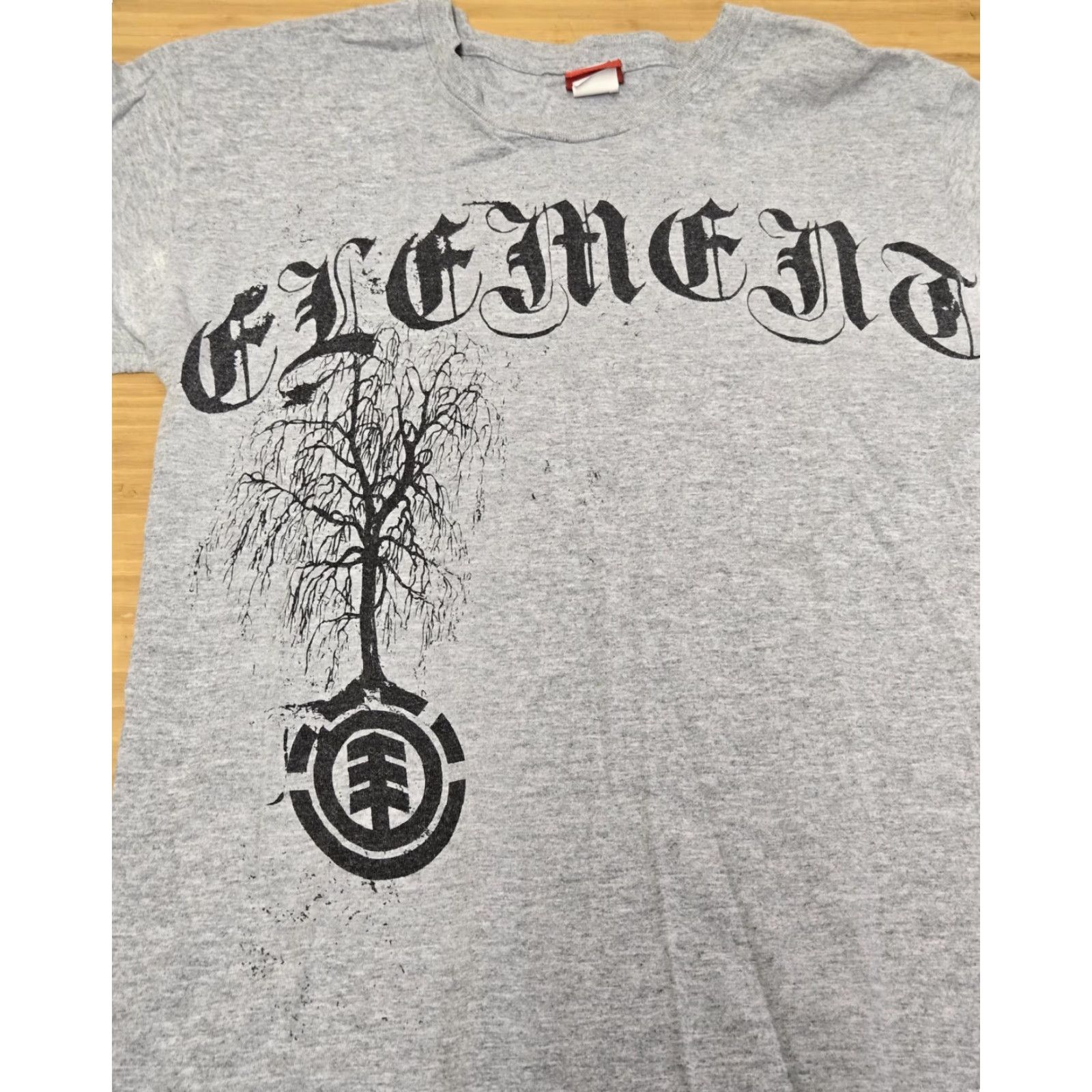 Element Element Shirt Mens Small Gray Gothic Logo Tree Graphic Skateboard Tee Streetwear Size US S / EU 44-46 / 1 - 2 Thumbnail