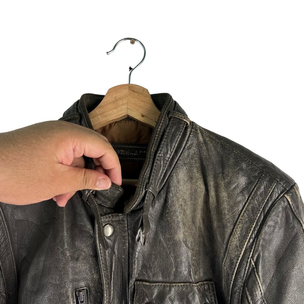 Japanese Brand 🔥VINTAGE BIKER LEATHER JACKET SIEINMARK JAPAN MADE Size US S / EU 44-46 / 1 - 6 Thumbnail