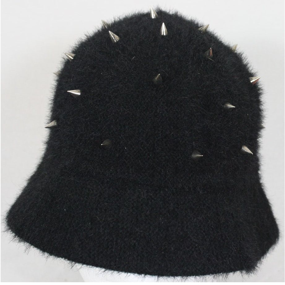 Handmade × Vintage Custom Made 1/1 Faux Fur Spiked Goth Punk Bucket Hat Small Size ONE SIZE - 2 Thumbnail
